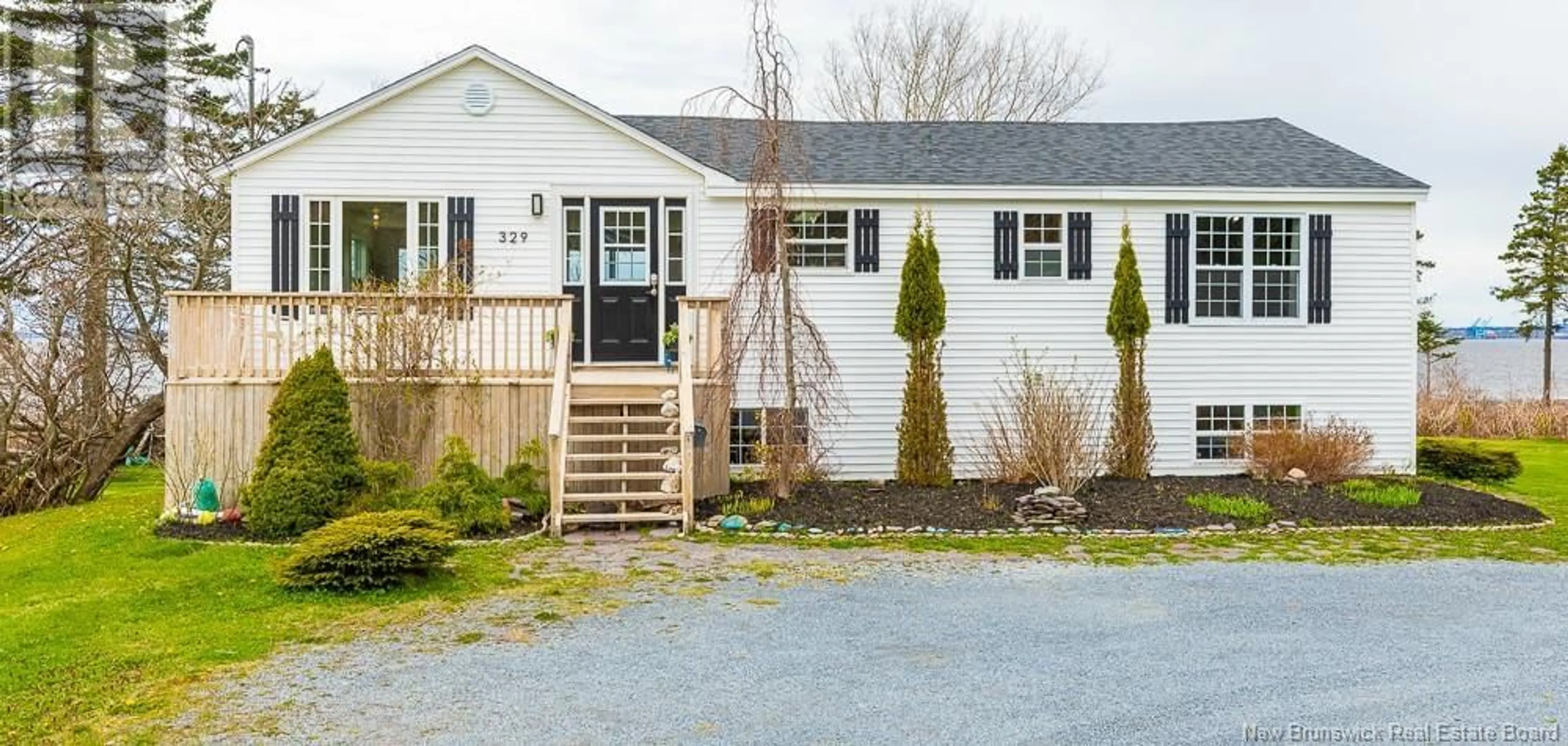 Home with vinyl exterior material, street for 329 ANTHONYS COVE ROAD, Saint John New Brunswick E2P1K9