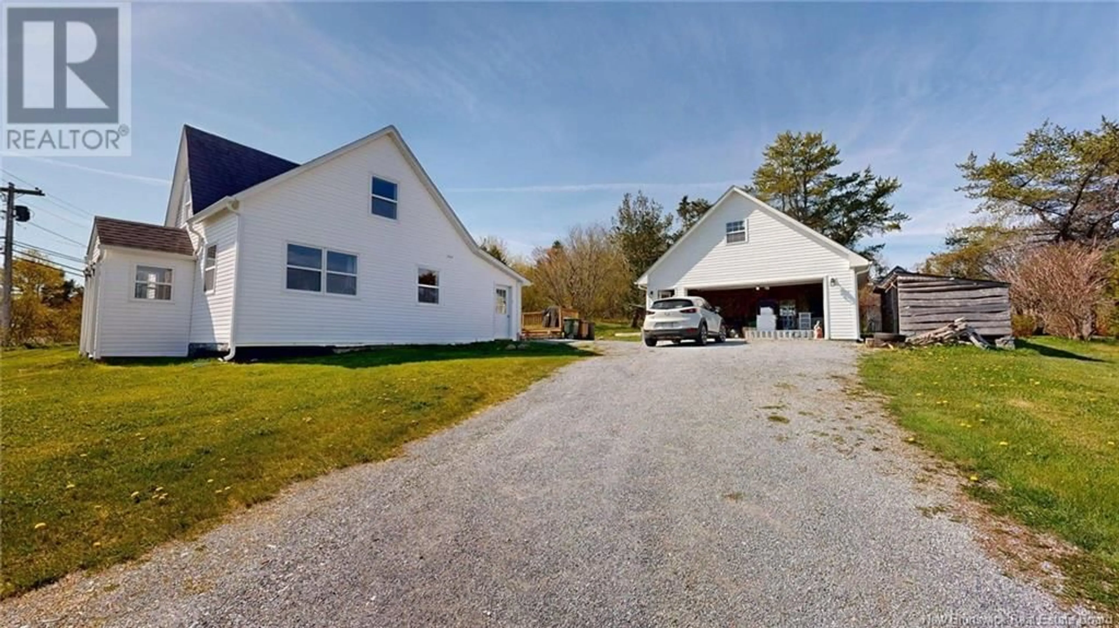 A pic from outside/outdoor area/front of a property/back of a property/a pic from drone, street for 838 LORNEVILLE ROAD, Lorneville New Brunswick E2M7E6