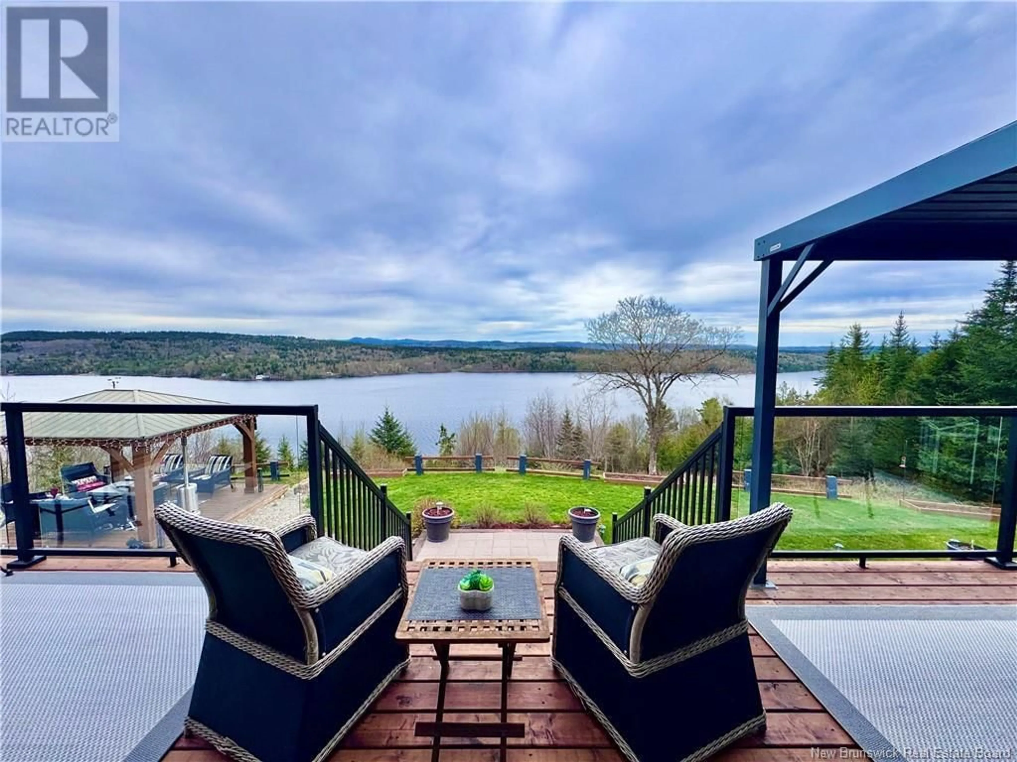 Patio, water/lake/river/ocean view for 82 PEACEFUL MOUNTAIN LANE, Clifton Royal New Brunswick E2S2N4