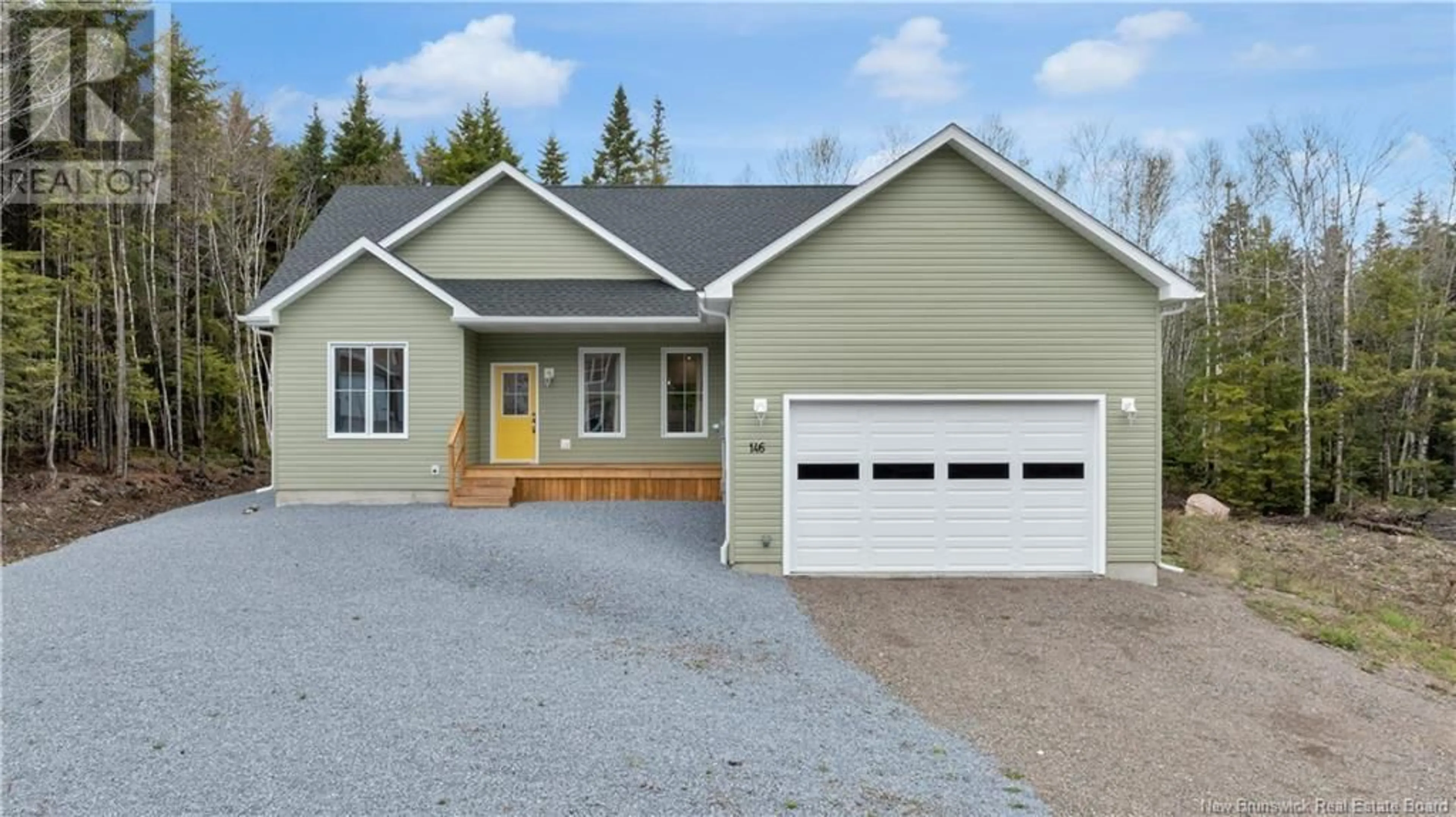 Home with vinyl exterior material, street for 146 HIGHLAND ROAD, Grand Bay-Westfield New Brunswick E5K1H8
