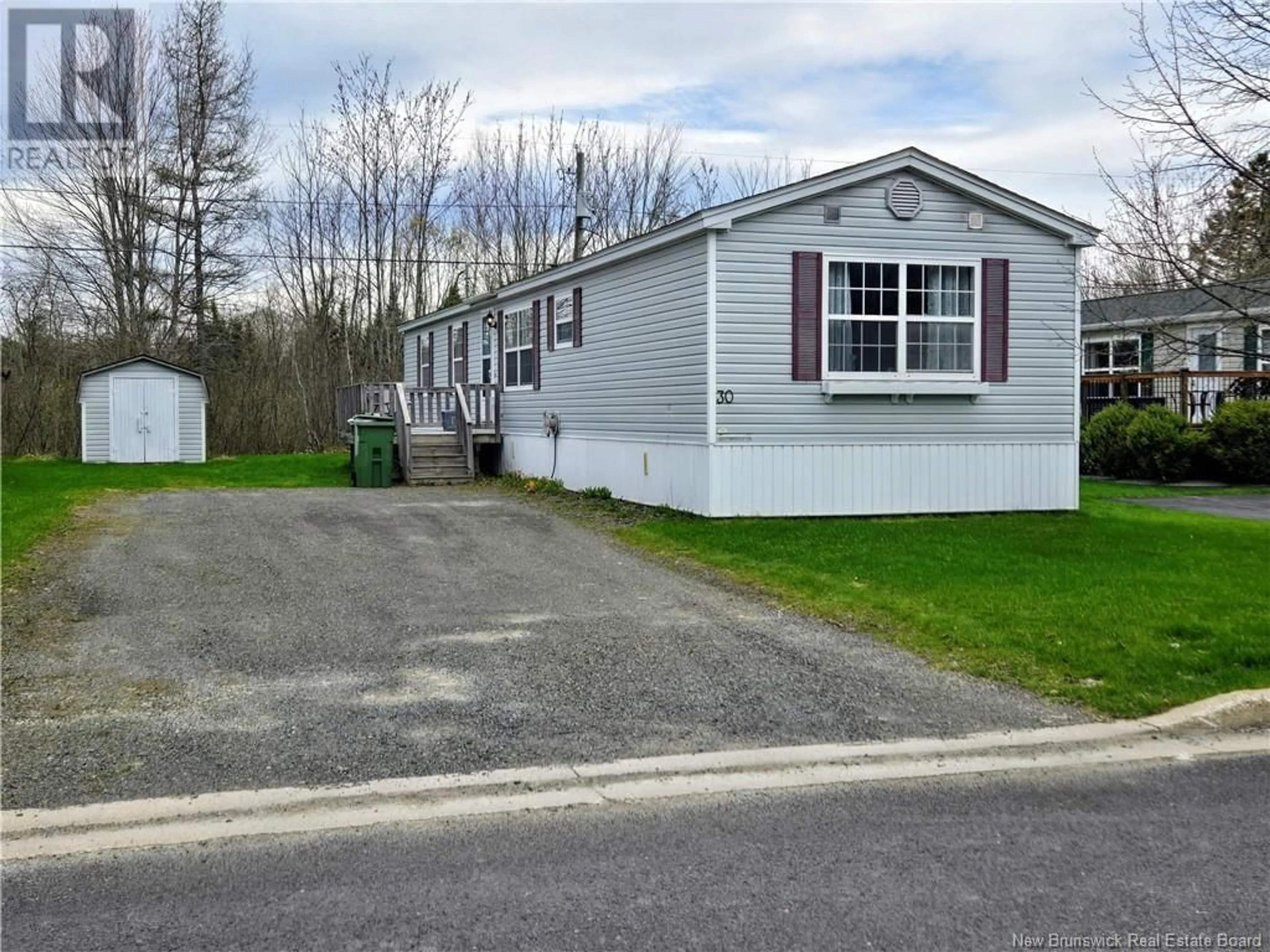Home with vinyl exterior material, street for 30 GLENMAR DRIVE, Fredericton New Brunswick E3G0H9