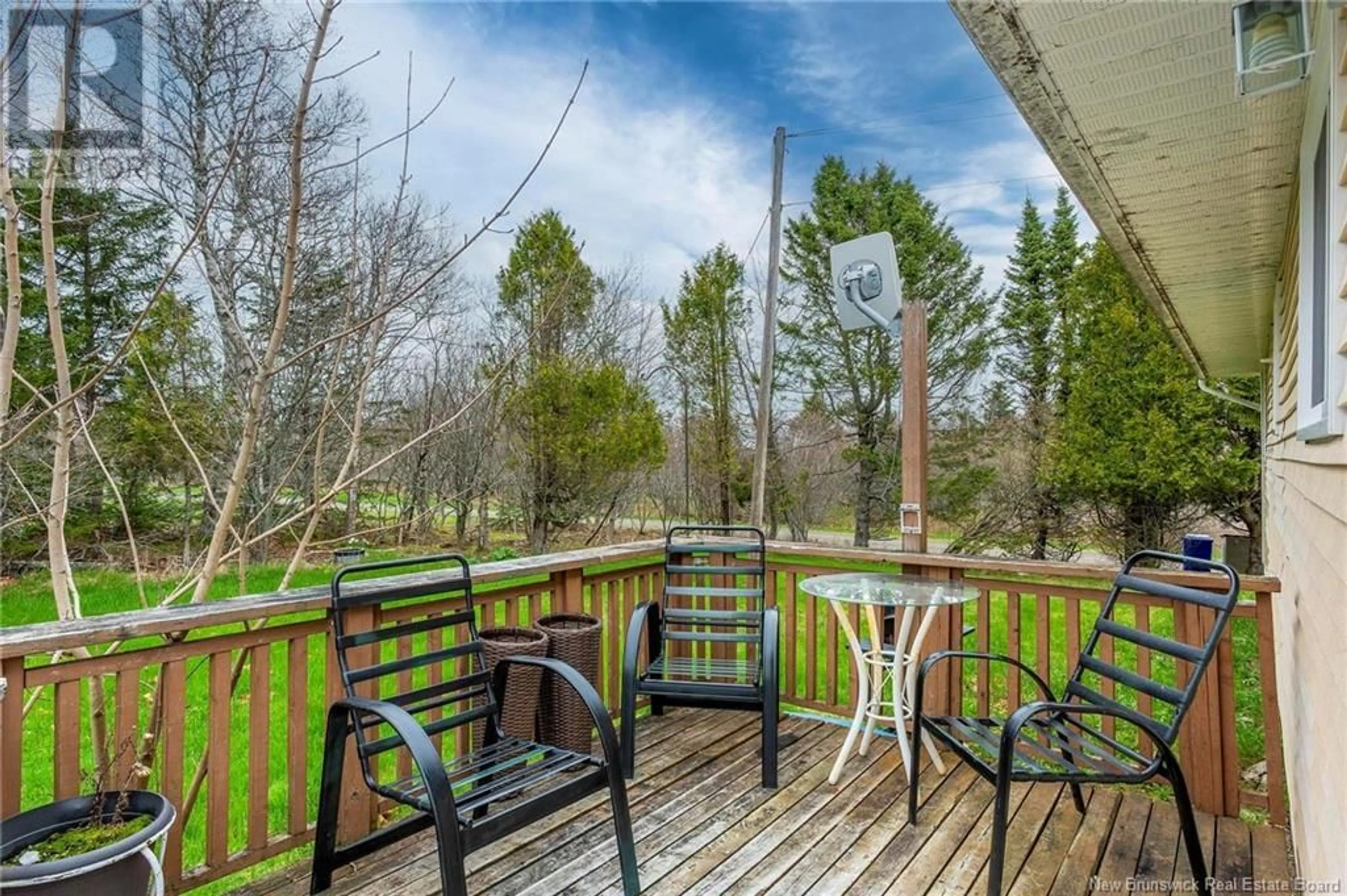 Patio, forest/trees view for 4 HILLSIDE DRIVE, Blacks Harbour New Brunswick E5H1H5