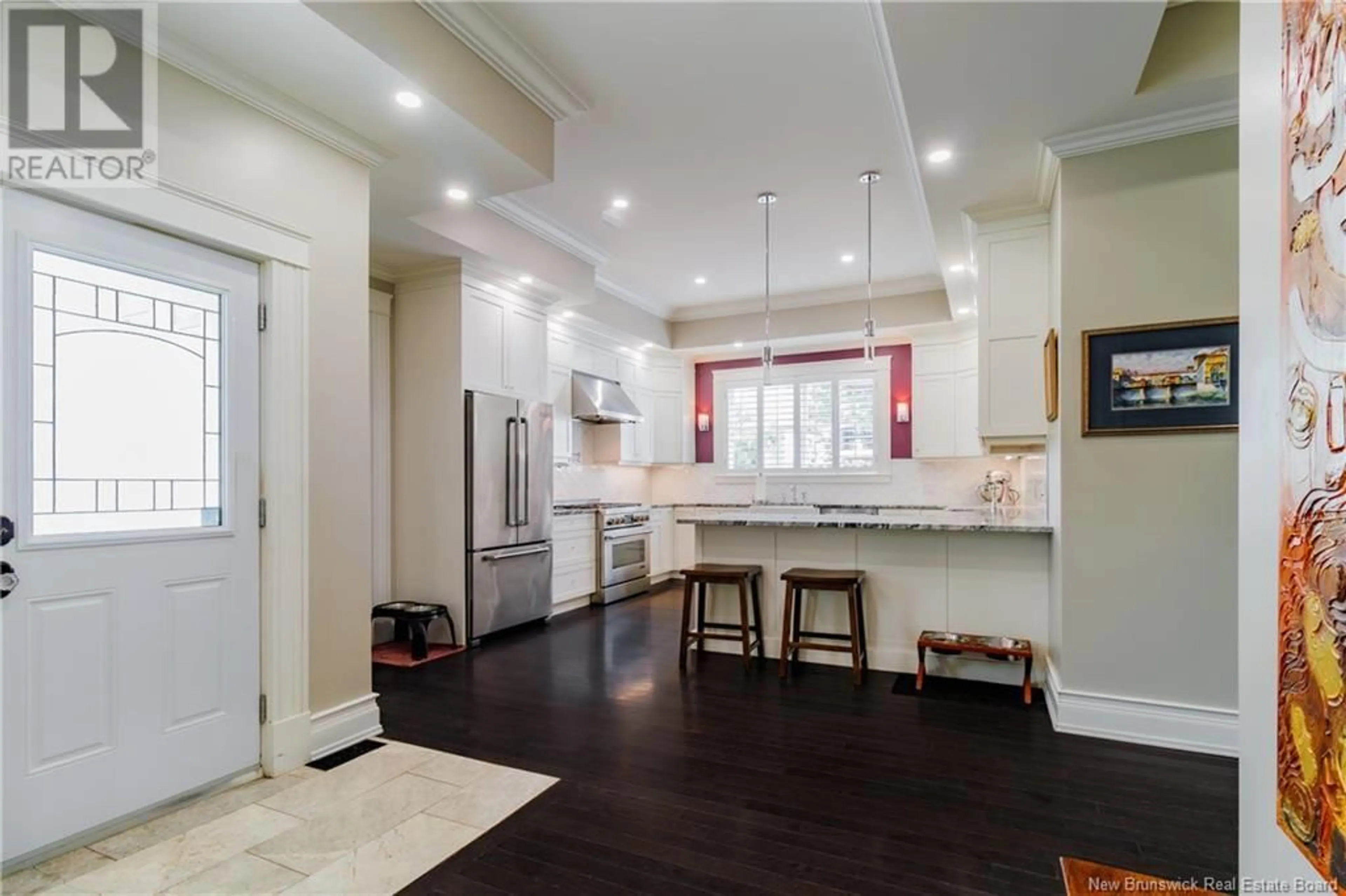 Open concept kitchen, ceramic/tile floor for 82 WATERLOO ROW, Fredericton New Brunswick E3B1Y9