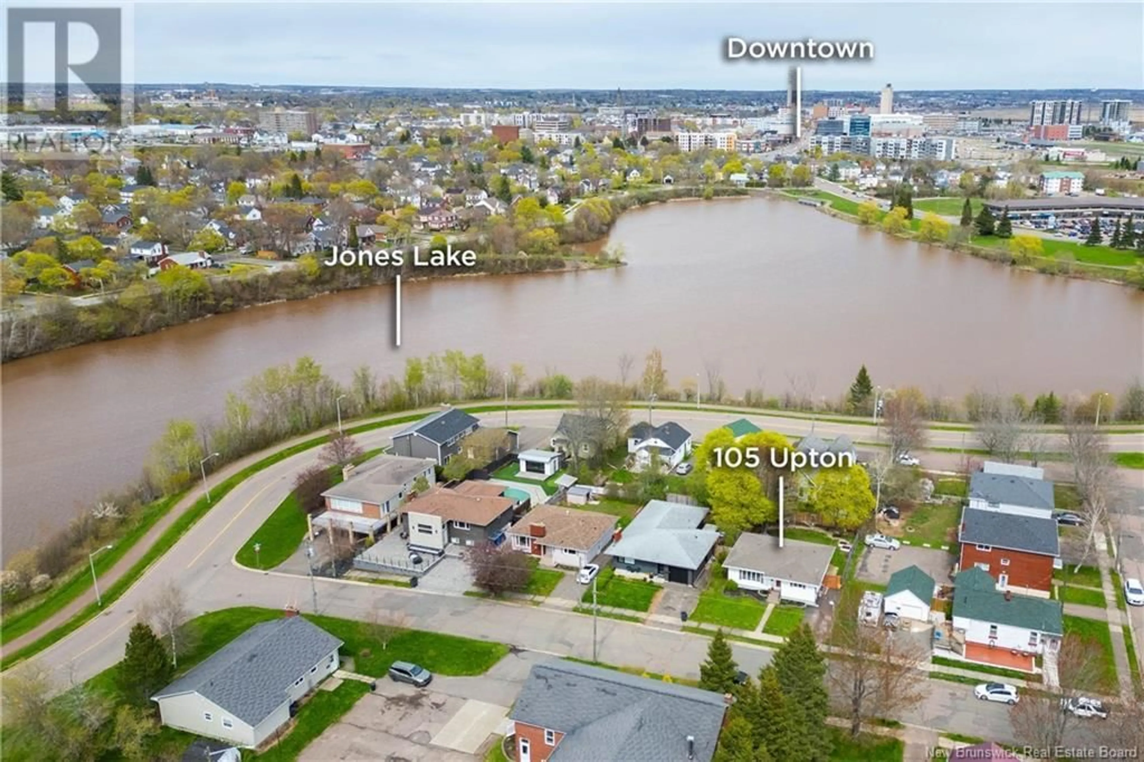 A pic from outside/outdoor area/front of a property/back of a property/a pic from drone, water/lake/river/ocean view for 105 UPTON STREET, Moncton New Brunswick E1E2Z9