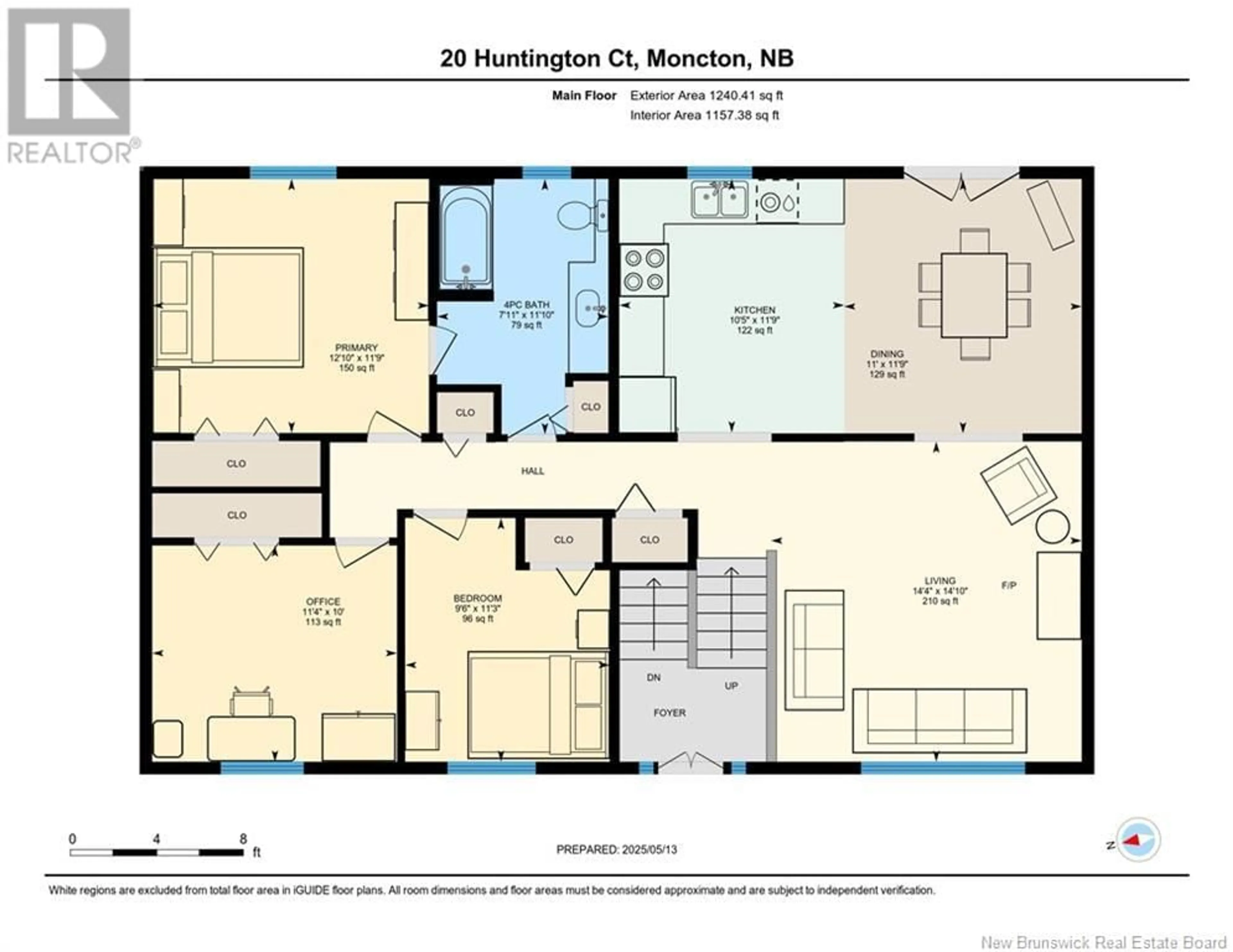 Floor plan for 20 HUNTINGTON COURT, Moncton New Brunswick E1C9L2