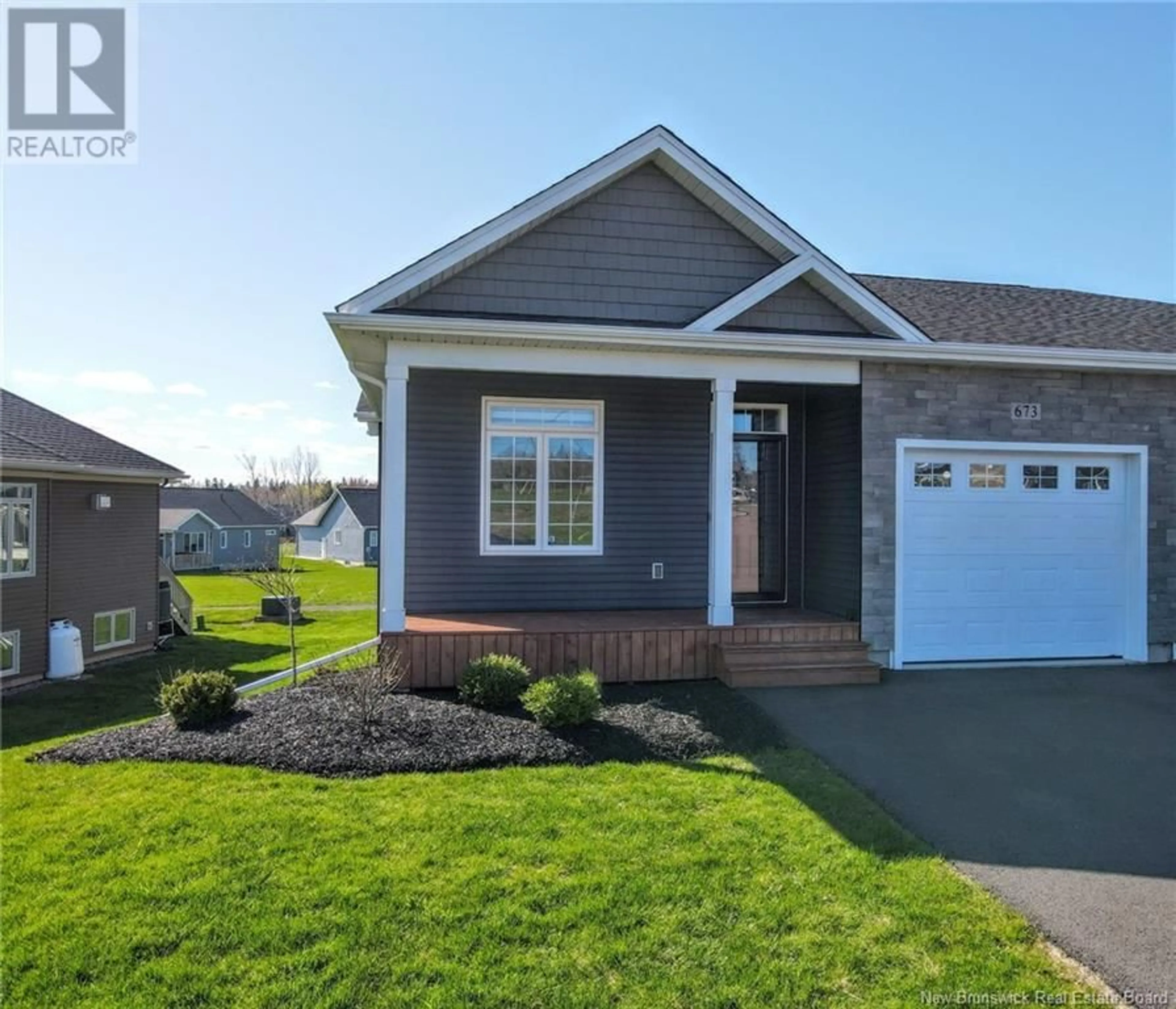 Home with vinyl exterior material, street for 673 ROYAL OAKS BOULEVARD, Moncton New Brunswick E1H0G2