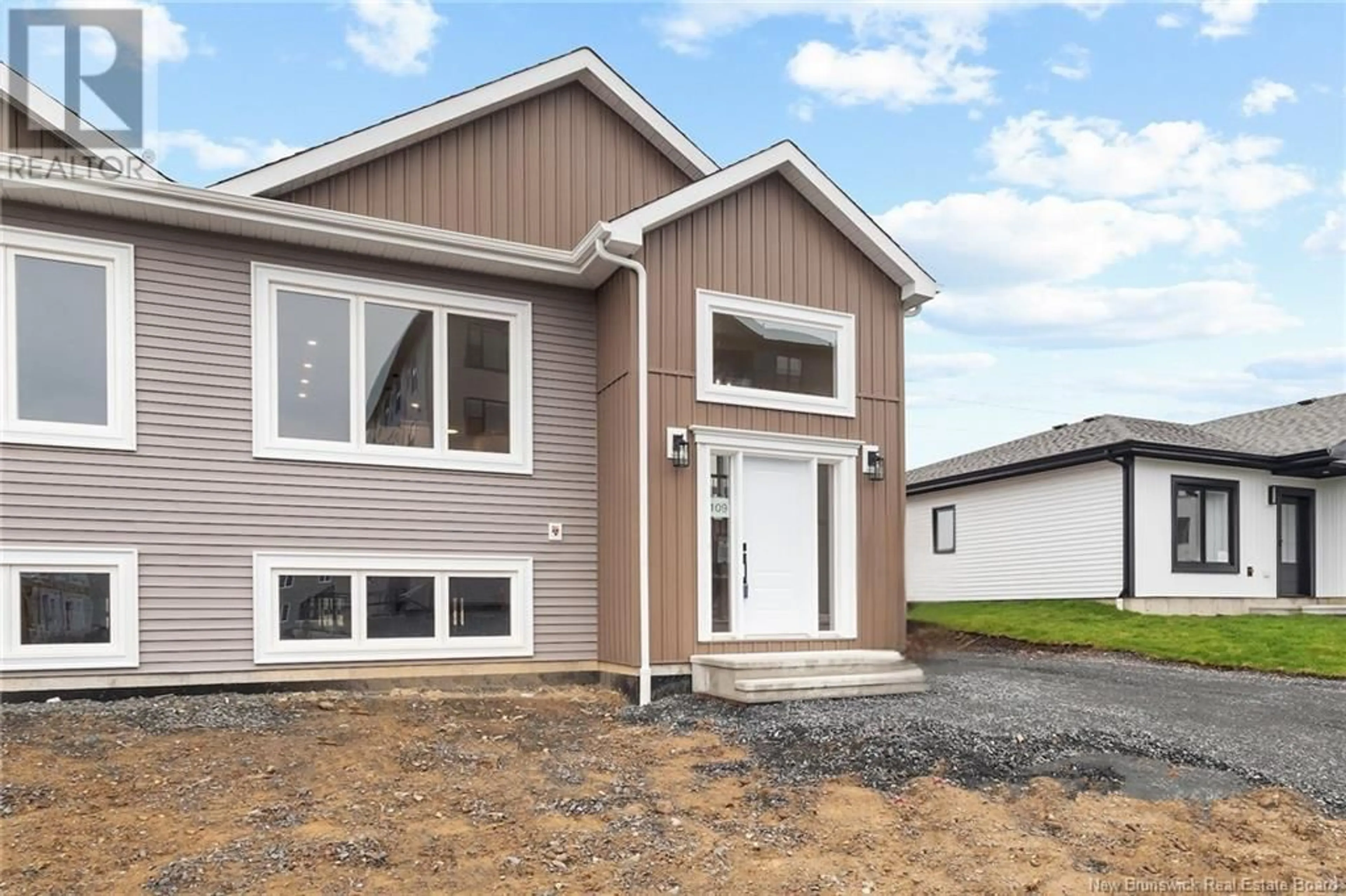 Home with vinyl exterior material, street for 109 ATTENBOROUGH DRIVE, Fredericton New Brunswick E3A9R6