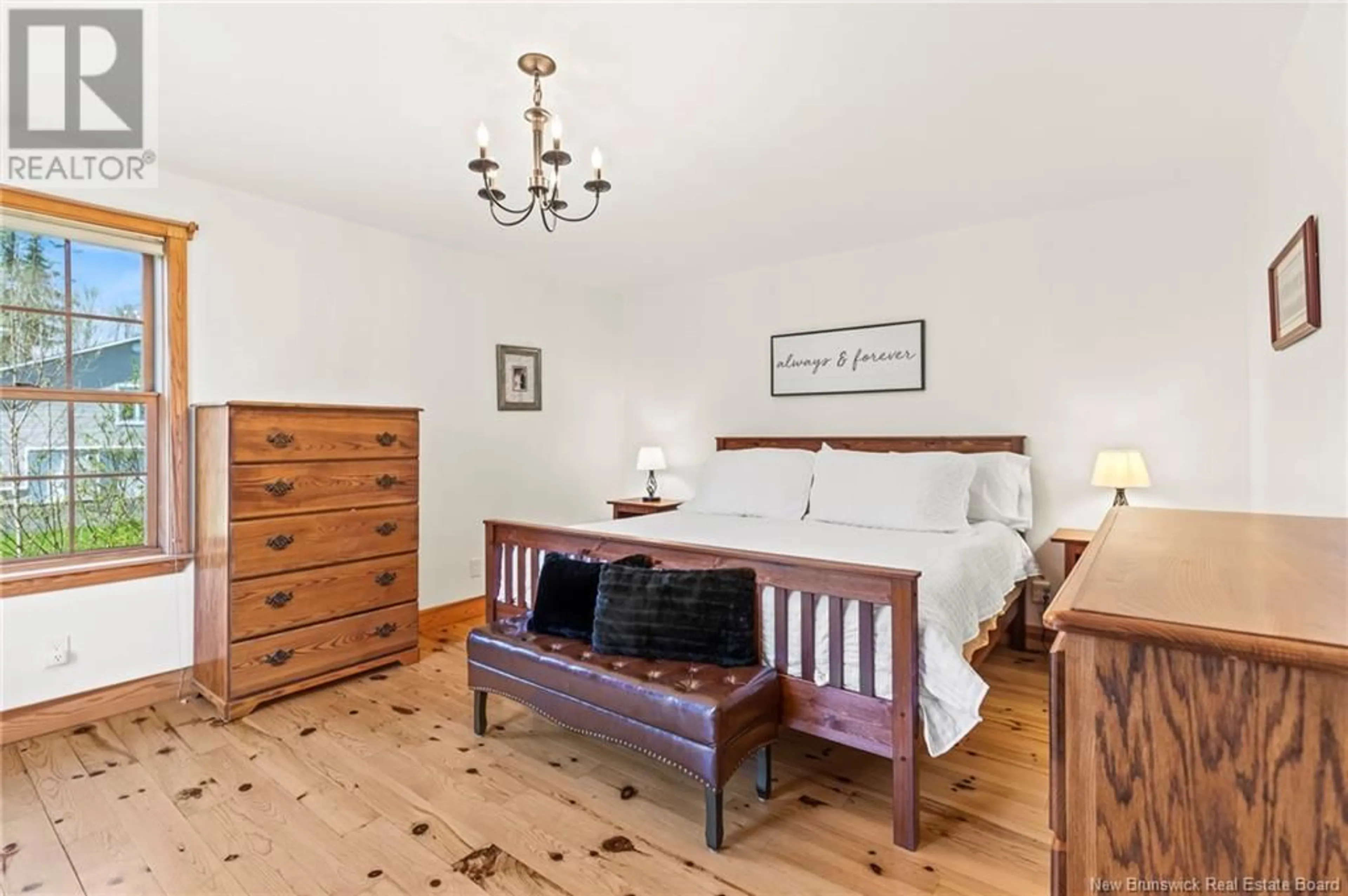 Bedroom with bed, wood/laminate floor for 80 JENKINS DRIVE, Killarney Road New Brunswick E3A9E5