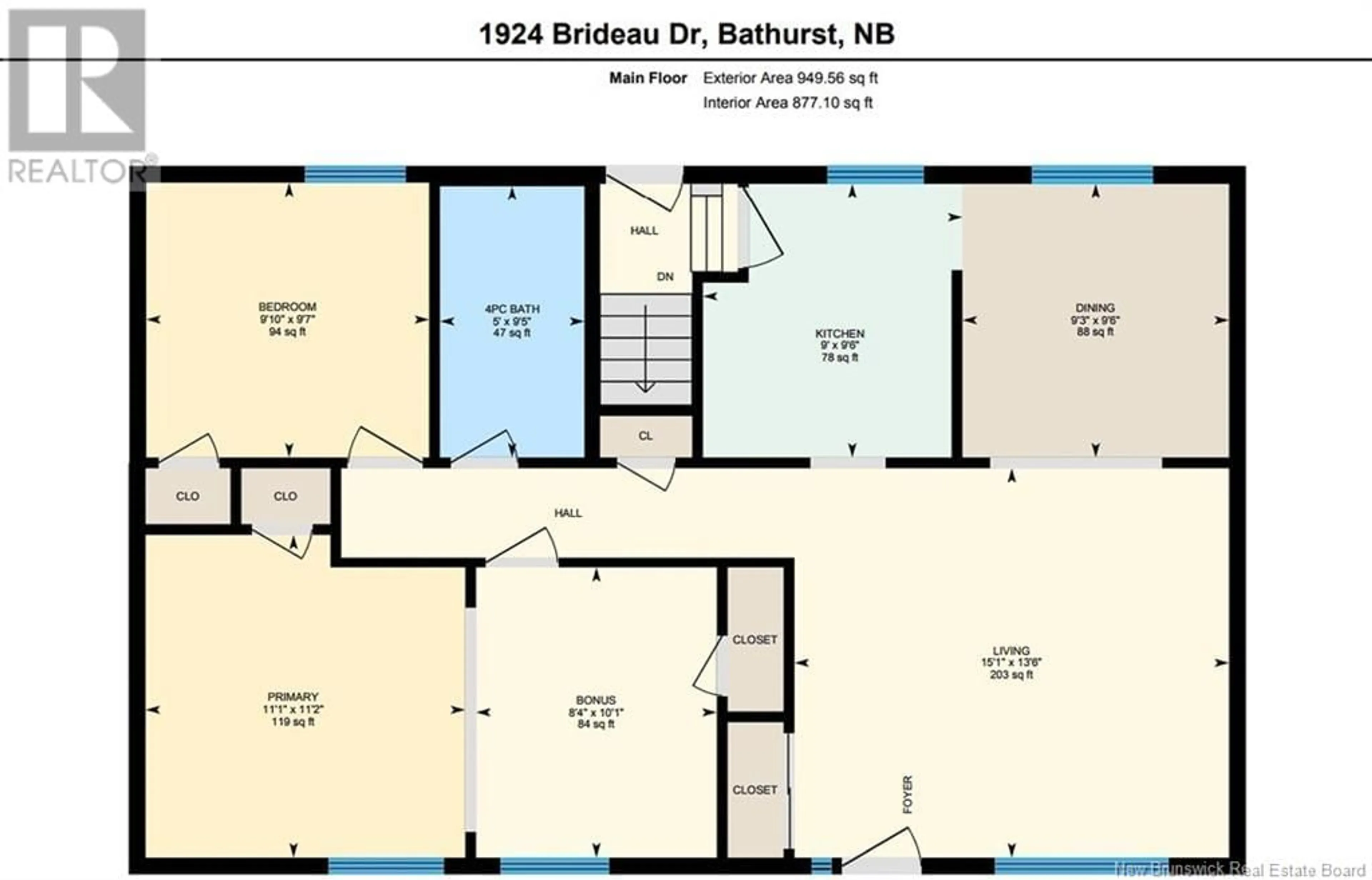Floor plan for 1924 BRIDEAU, Bathurst New Brunswick E2A2G8