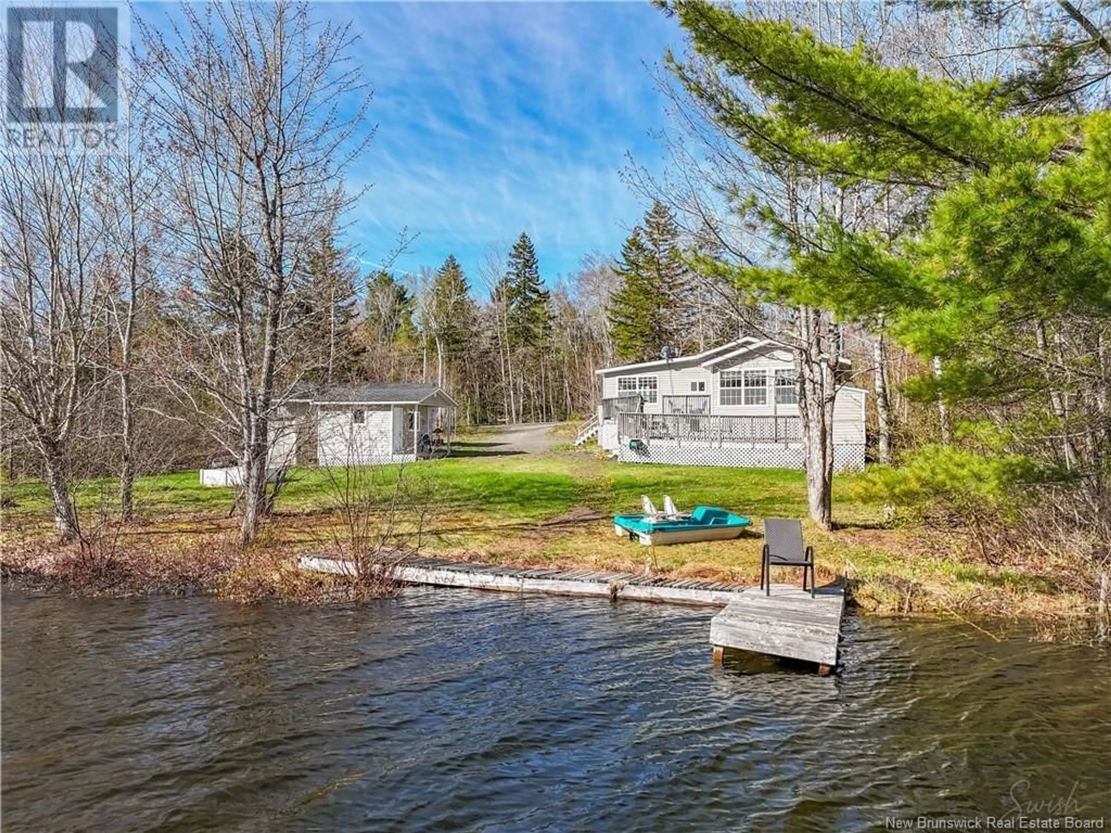 A pic from outside/outdoor area/front of a property/back of a property/a pic from drone, water/lake/river/ocean view for 326 YOHO LAKE ROAD, Yoho Lake New Brunswick E6K3C2