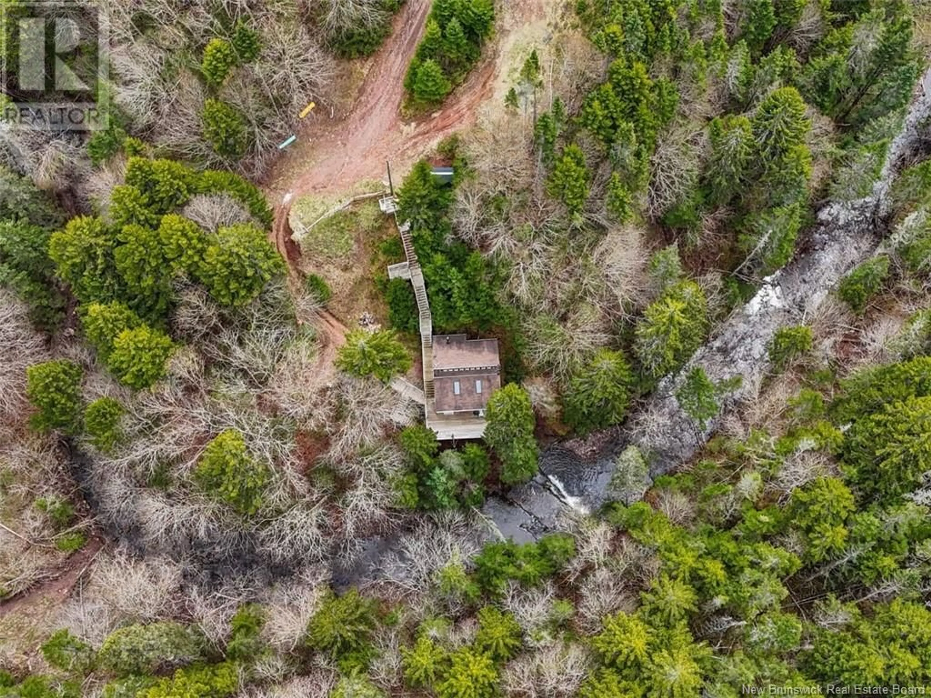A pic from outside/outdoor area/front of a property/back of a property/a pic from drone, forest/trees view for 121 BIG SALMON RIVER ROAD, St. Martins New Brunswick E5R1J7