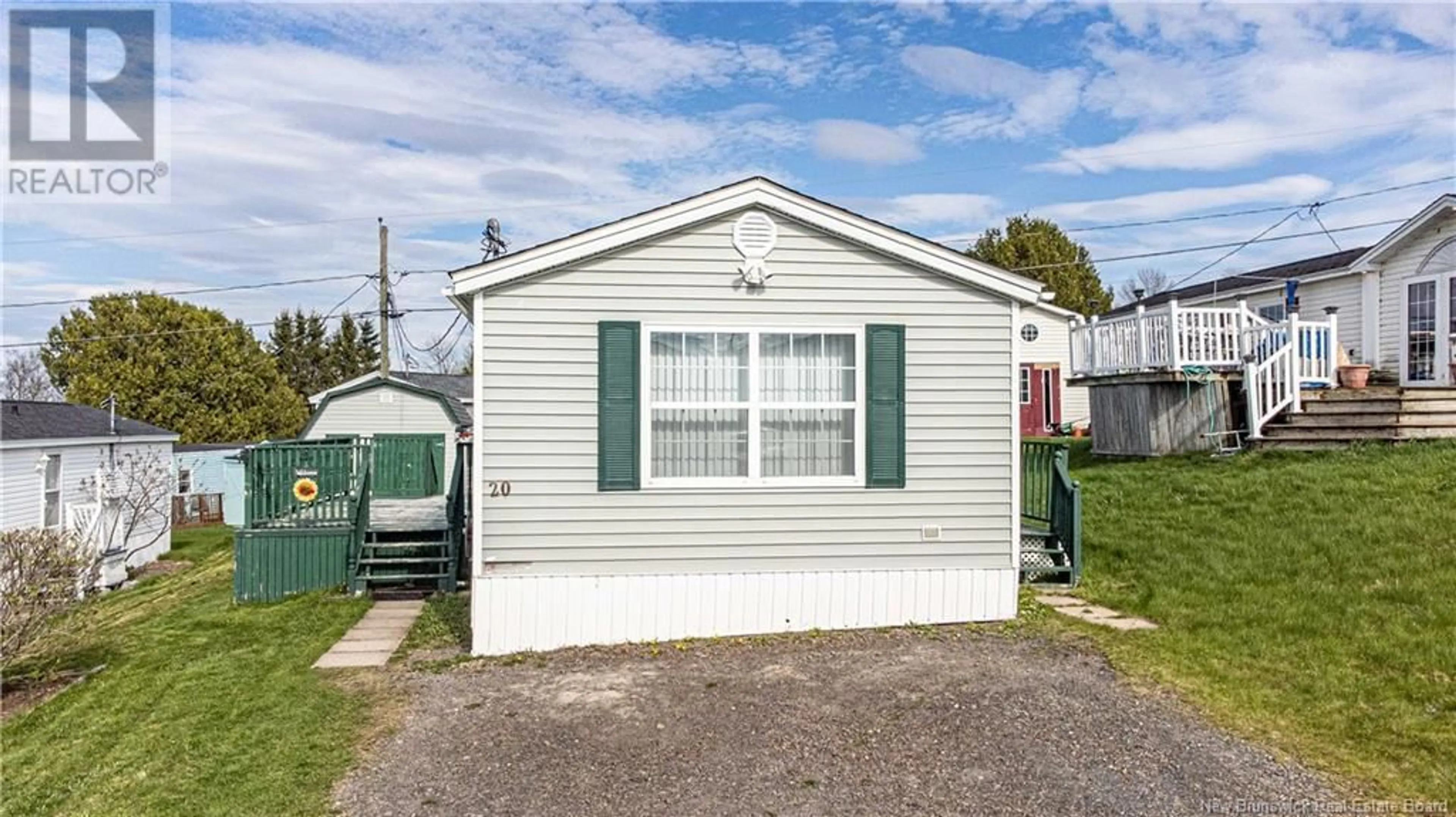 Home with vinyl exterior material, street for 20 SHERRY LANE, Fredericton New Brunswick E3C1L8