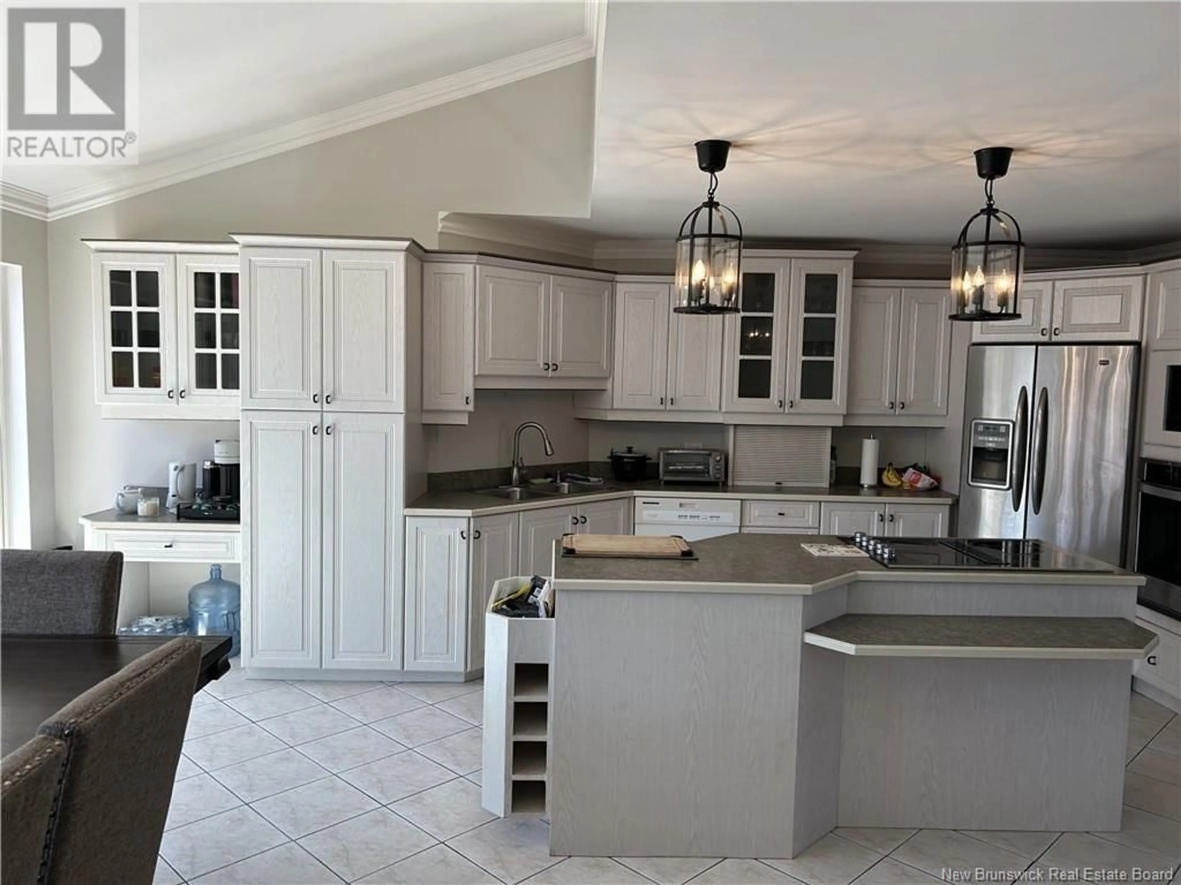 Open concept kitchen, ceramic/tile floor for 1924 CHEMIN SAULNIER OUEST, Saint-Irenée New Brunswick E1X2B2