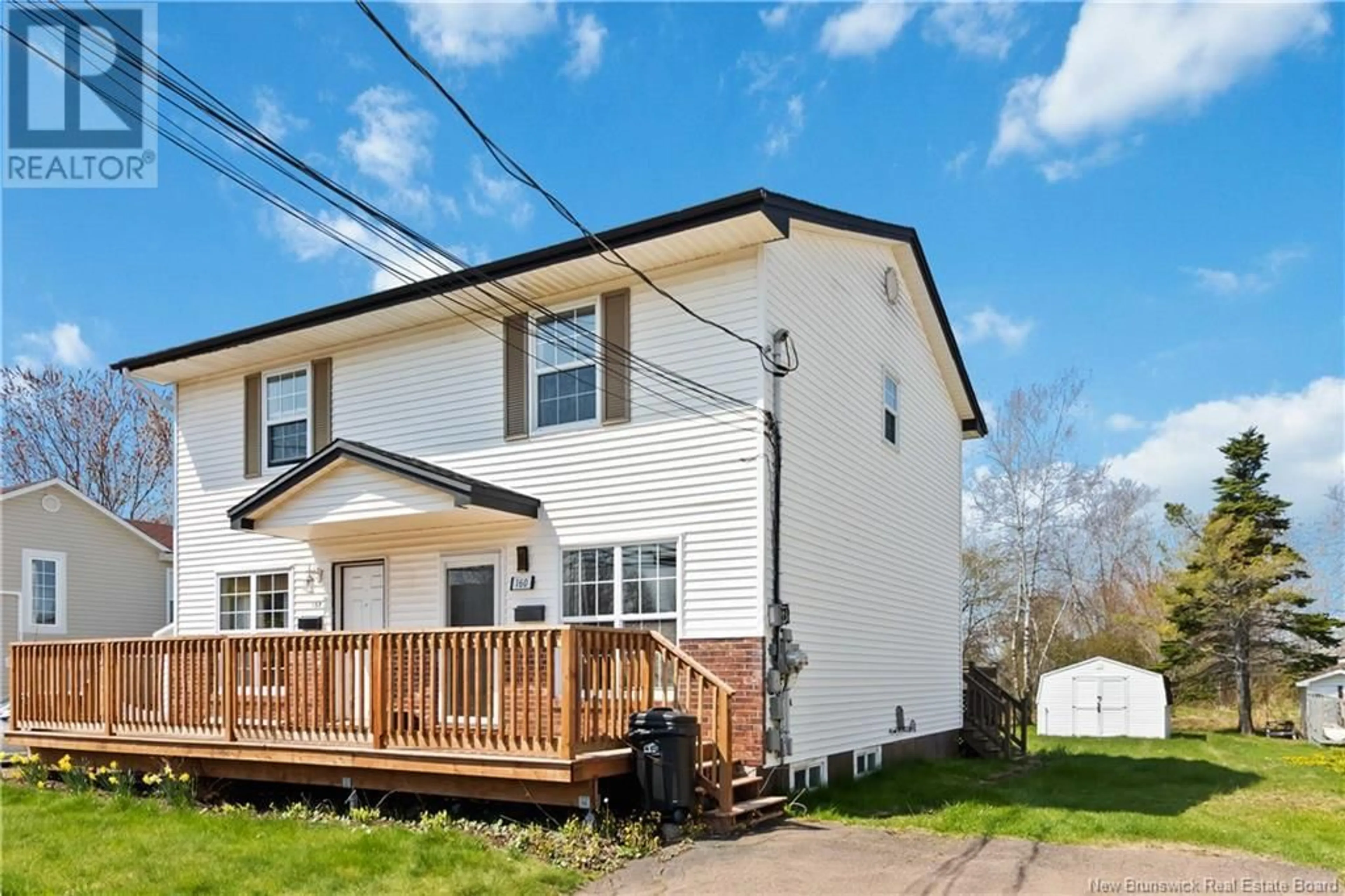 Home with vinyl exterior material, street for 160 THOMAS, Dieppe New Brunswick E1A6B9