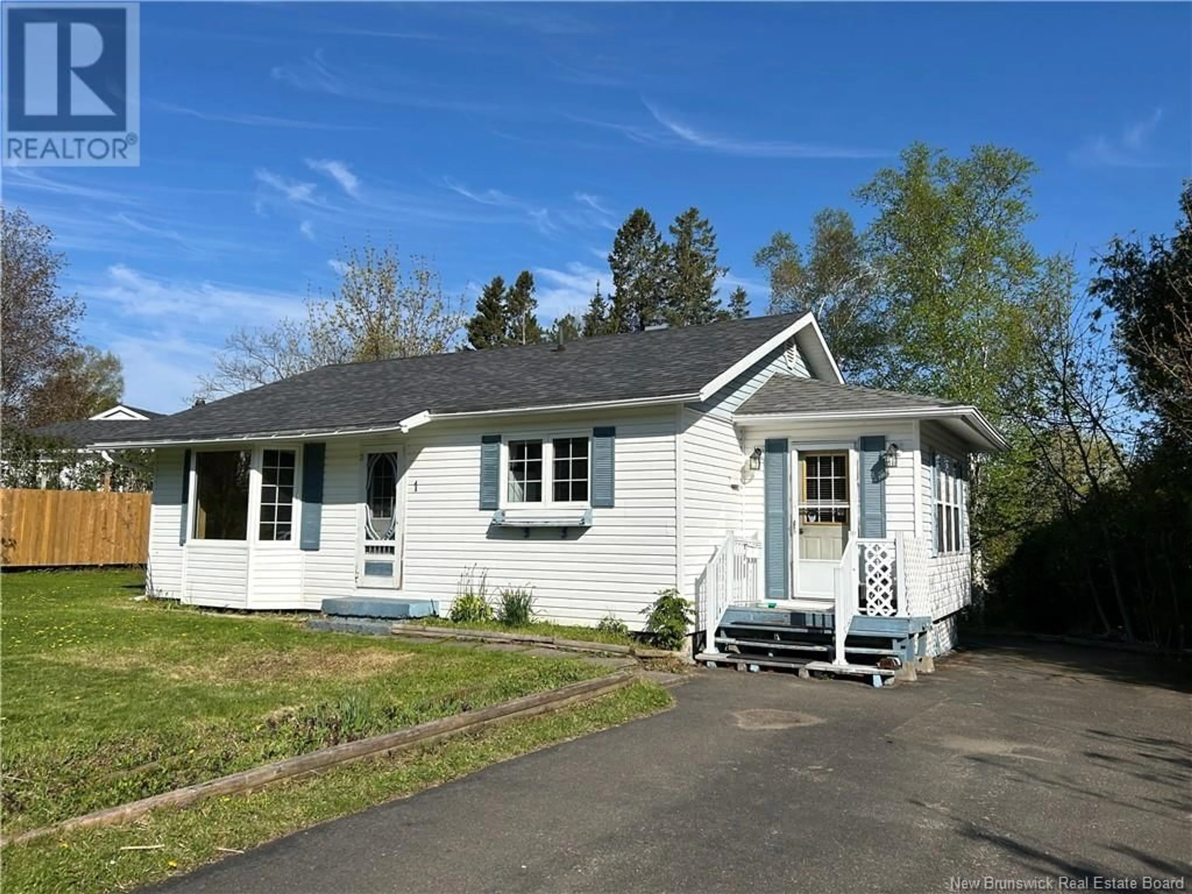 Home with vinyl exterior material, street for 1 ROBIN DRIVE, Fredericton New Brunswick E3C1K6