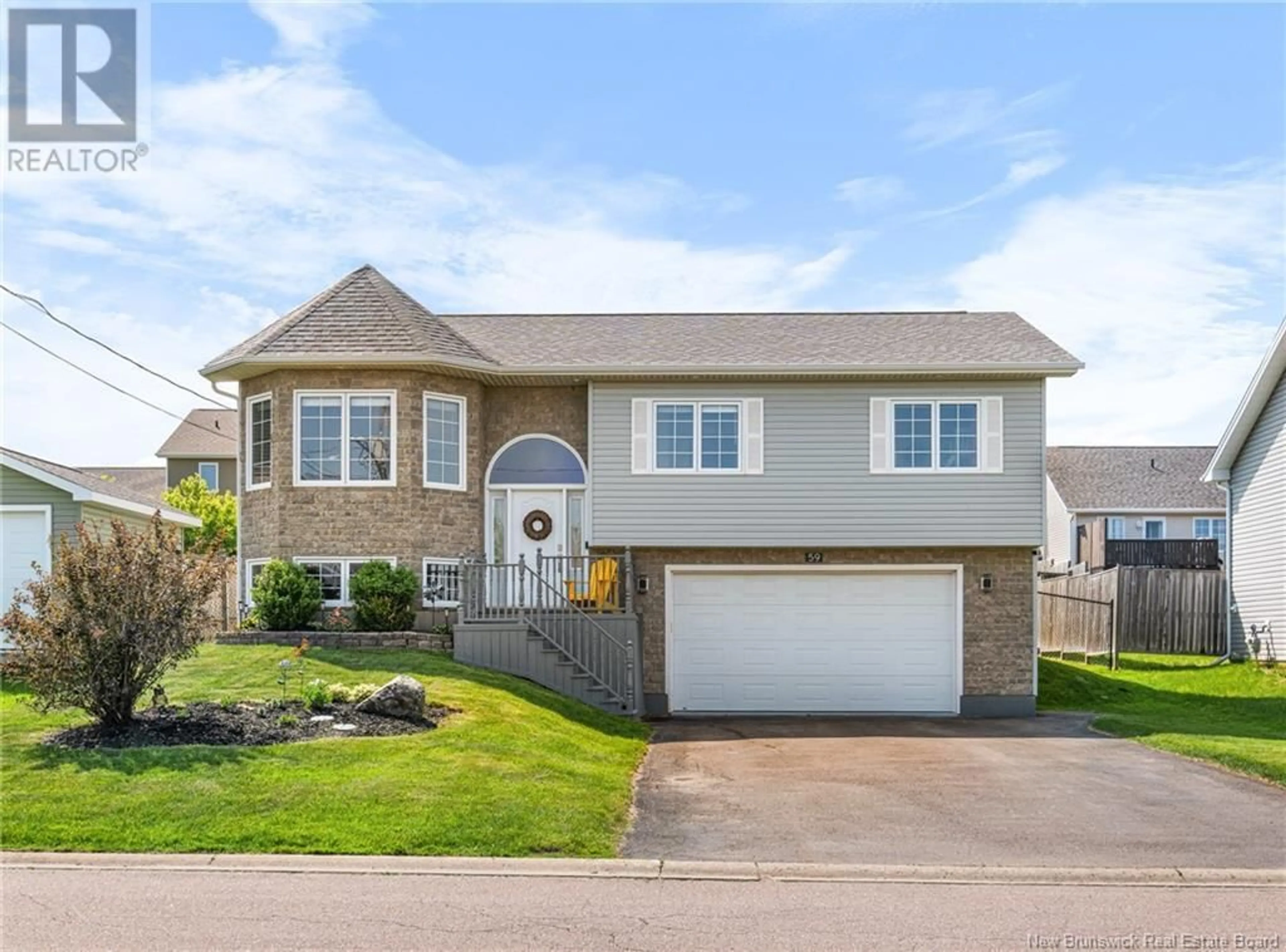 Home with vinyl exterior material, street for 59 MILLWOOD DRIVE, Riverview New Brunswick E1B0B6