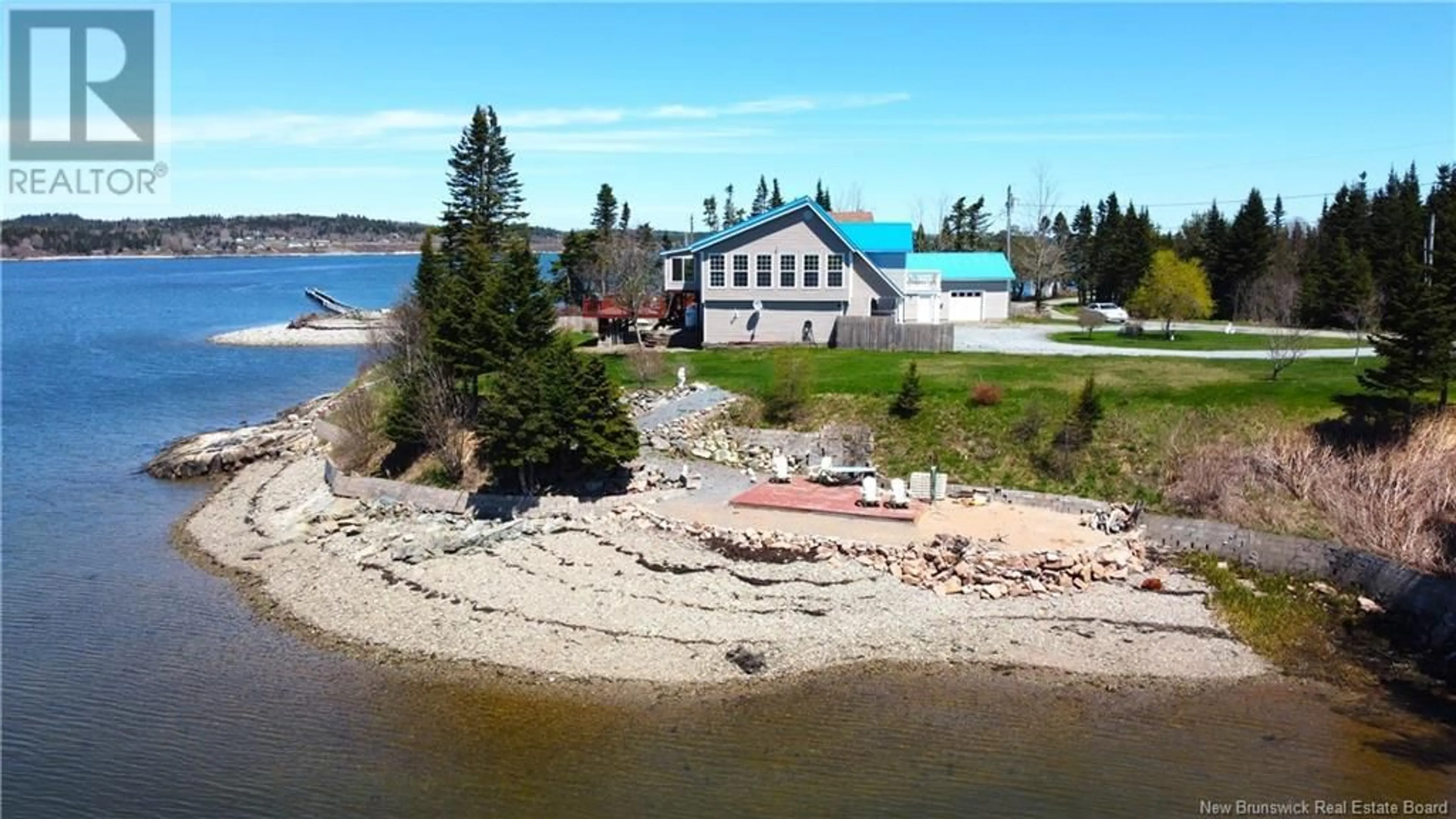 A pic from outside/outdoor area/front of a property/back of a property/a pic from drone, water/lake/river/ocean view for 233 MCCARTHY'S POINT ROAD, Pocologan New Brunswick E5J1A7