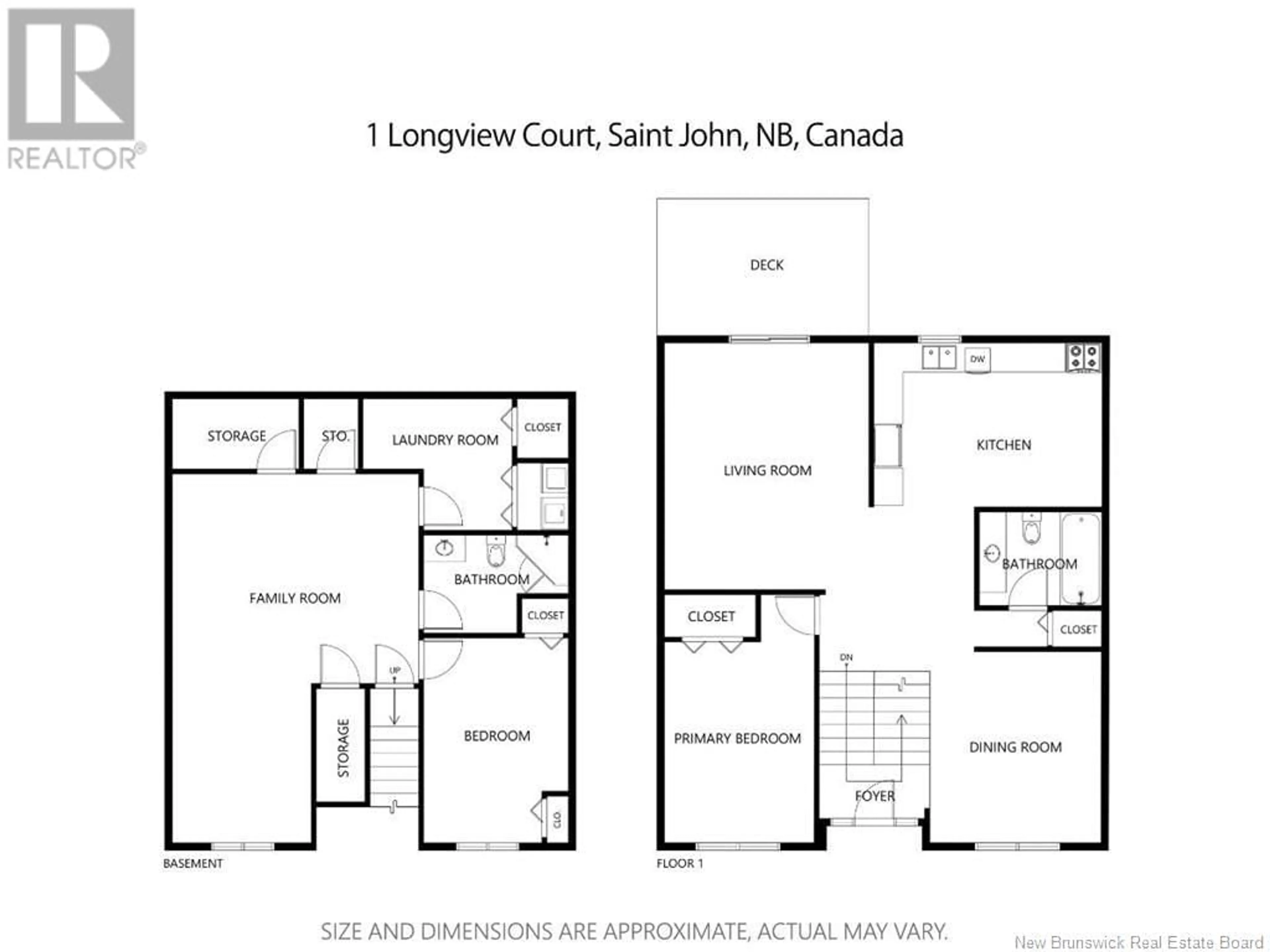 Floor plan for 1 LONGVIEW COURT, Saint John New Brunswick E2J4N2