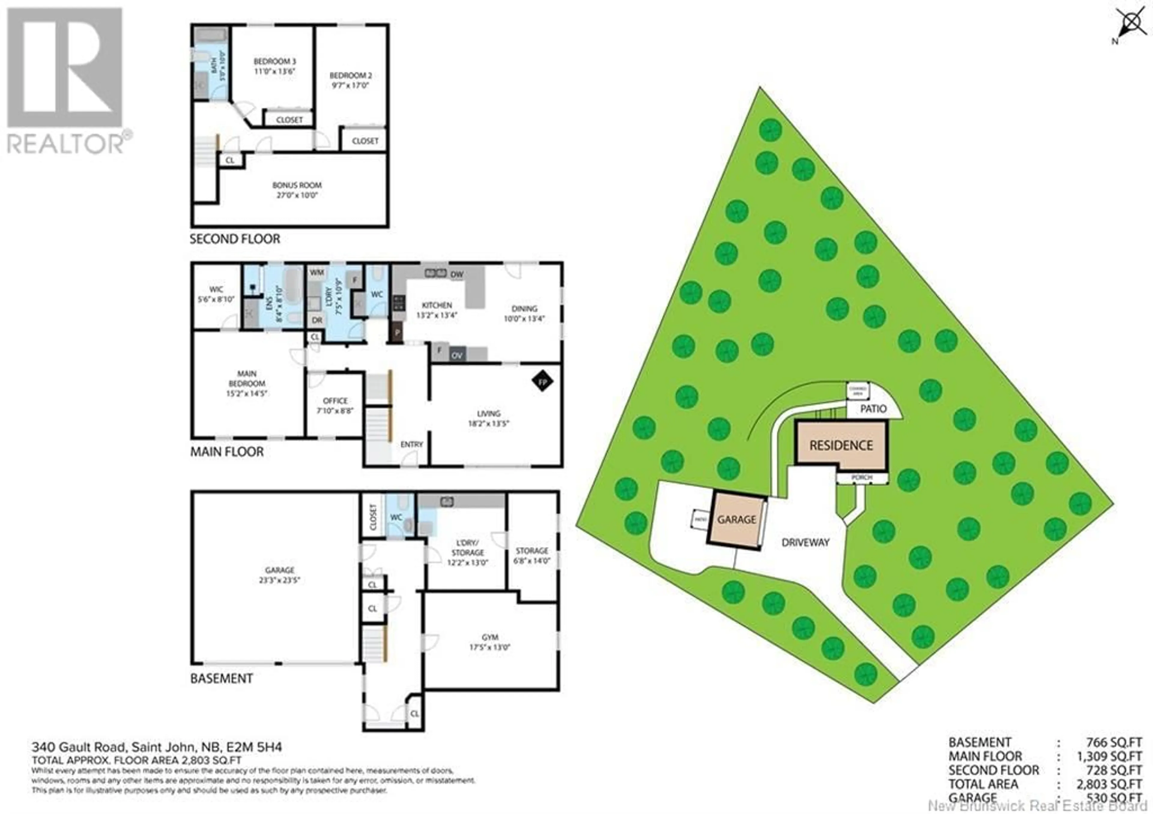 Floor plan for 340 GAULT ROAD, Saint John New Brunswick E2M5H4