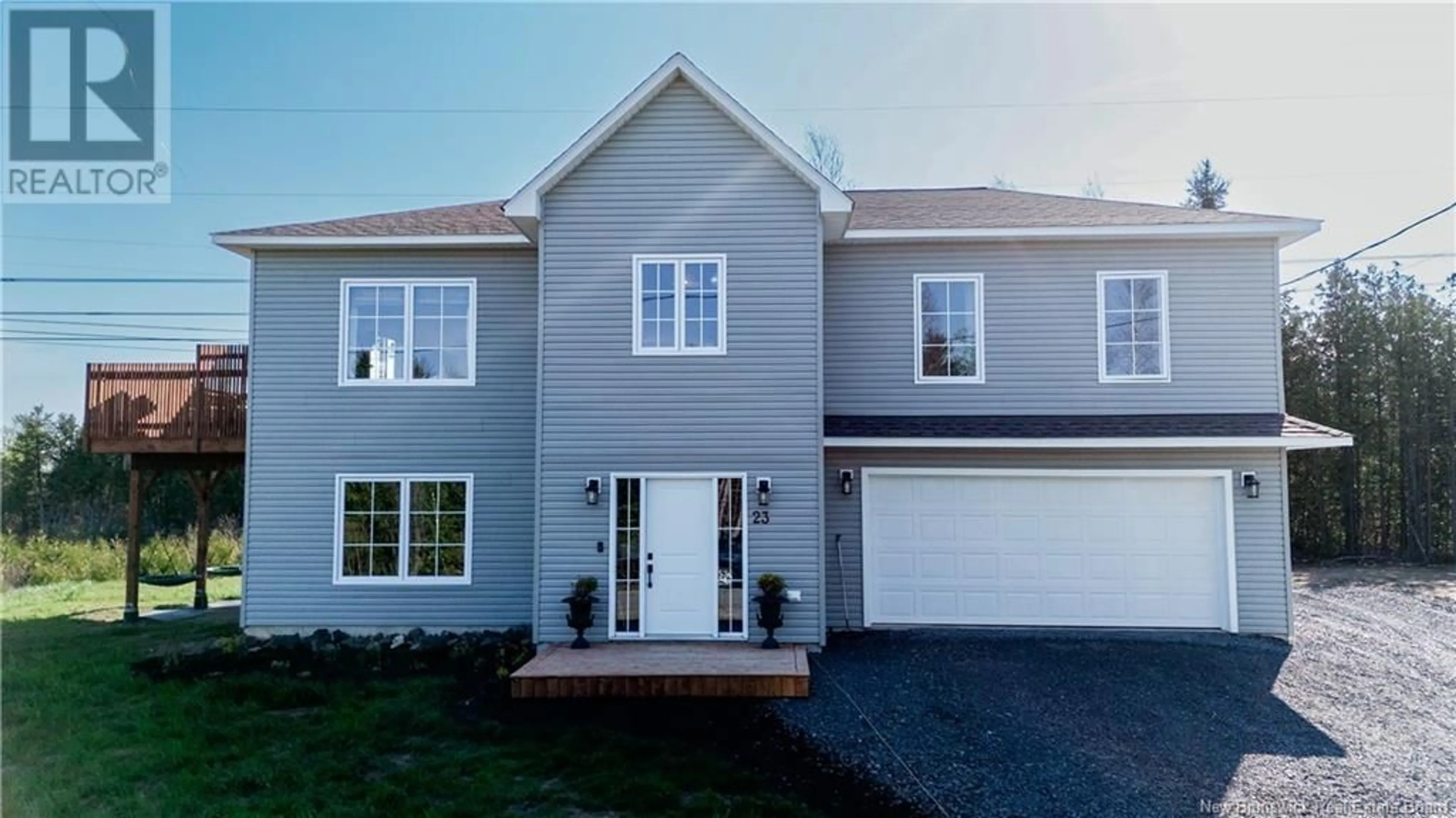 Home with vinyl exterior material, street for 23 SNOWSHOE STREET, Lower Kingsclear New Brunswick E3E0E9