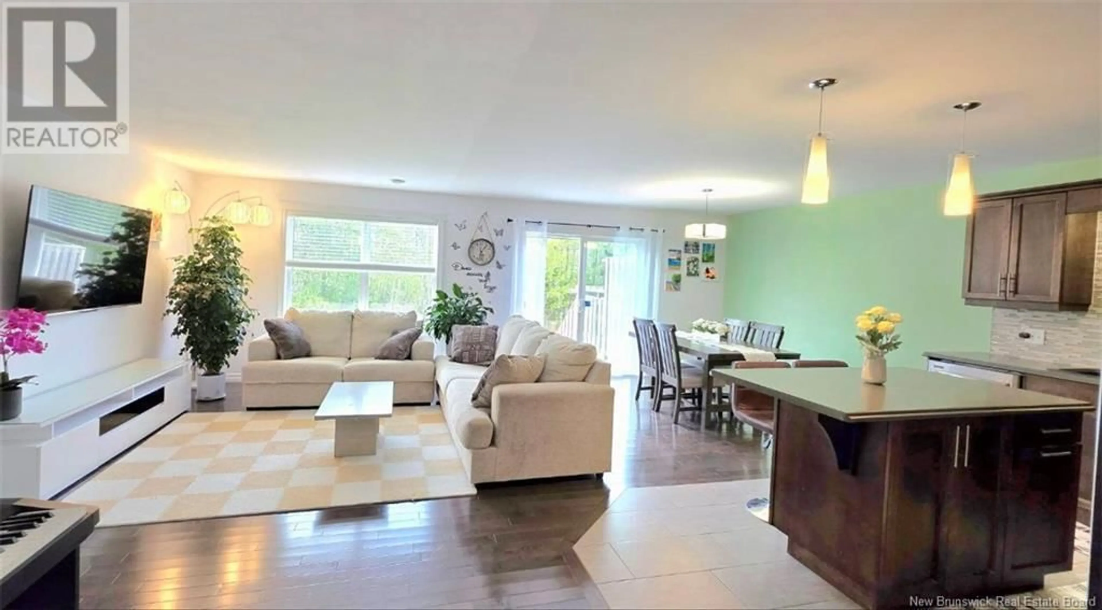 Living room with furniture, wood/laminate floor for 351 DOLBEAU STREET, Dieppe New Brunswick E1A4H8