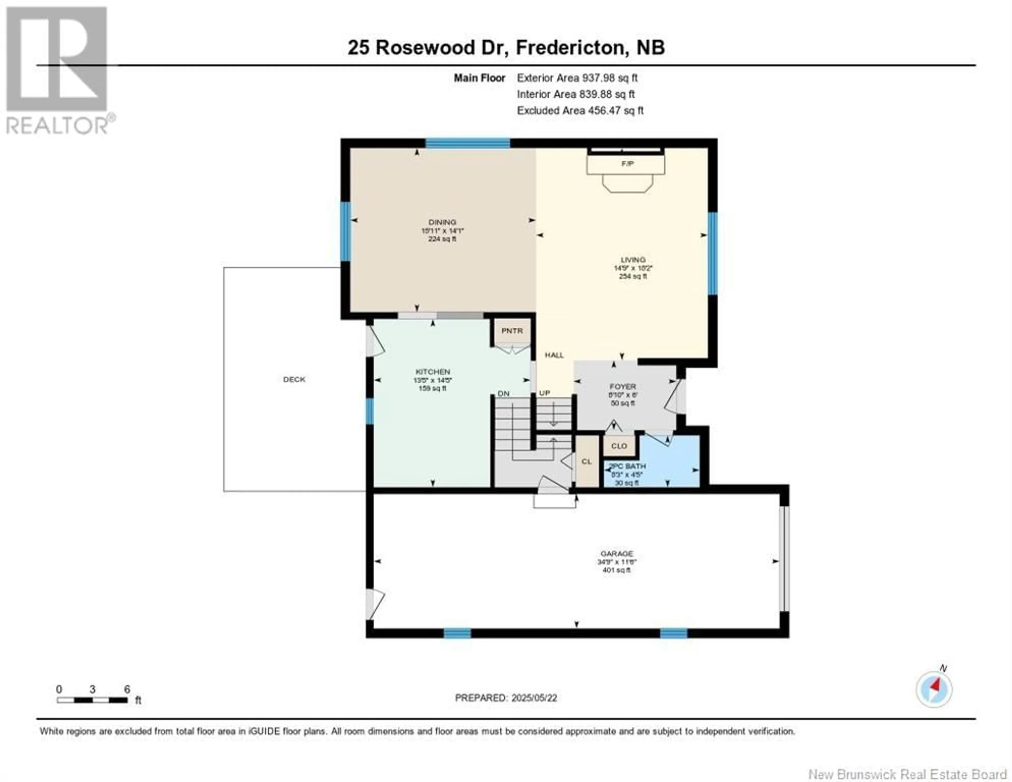 Floor plan for 25 ROSEWOOD DRIVE, Fredericton New Brunswick E3C1L9