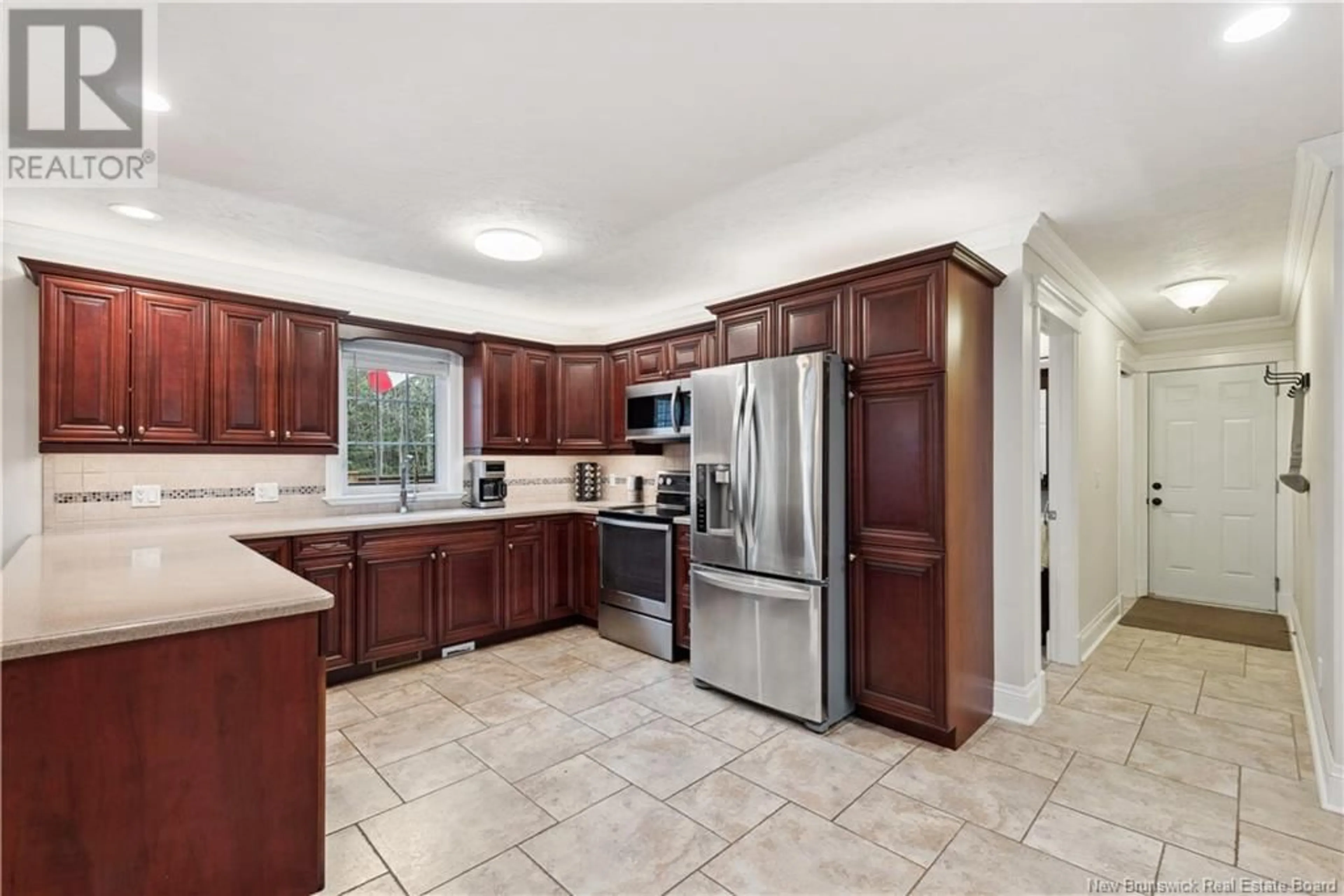 Open concept kitchen, ceramic/tile floor for 7 HIGHGATE COURT, Riverview New Brunswick E1B5T8