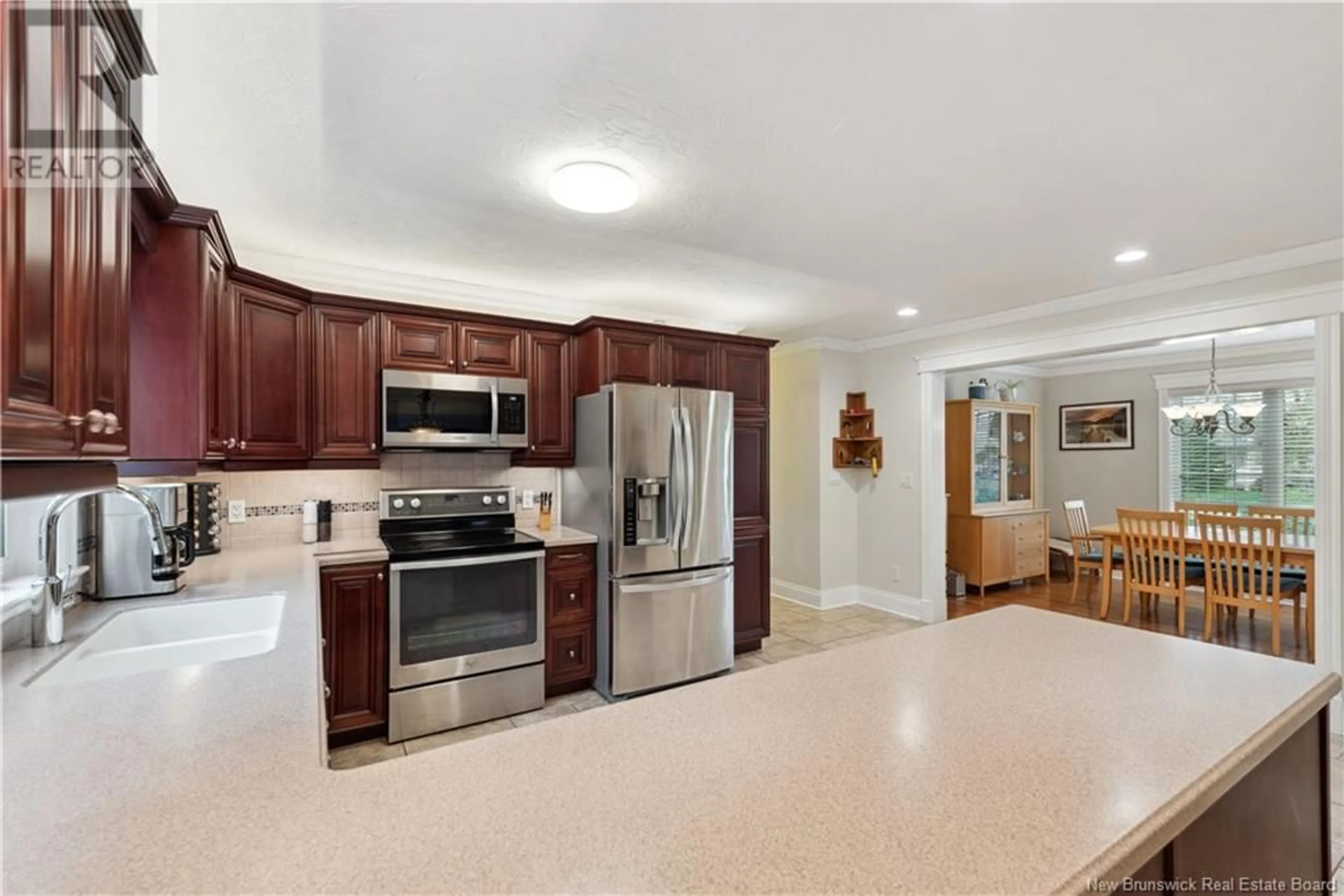 Open concept kitchen, ceramic/tile floor for 7 HIGHGATE COURT, Riverview New Brunswick E1B5T8