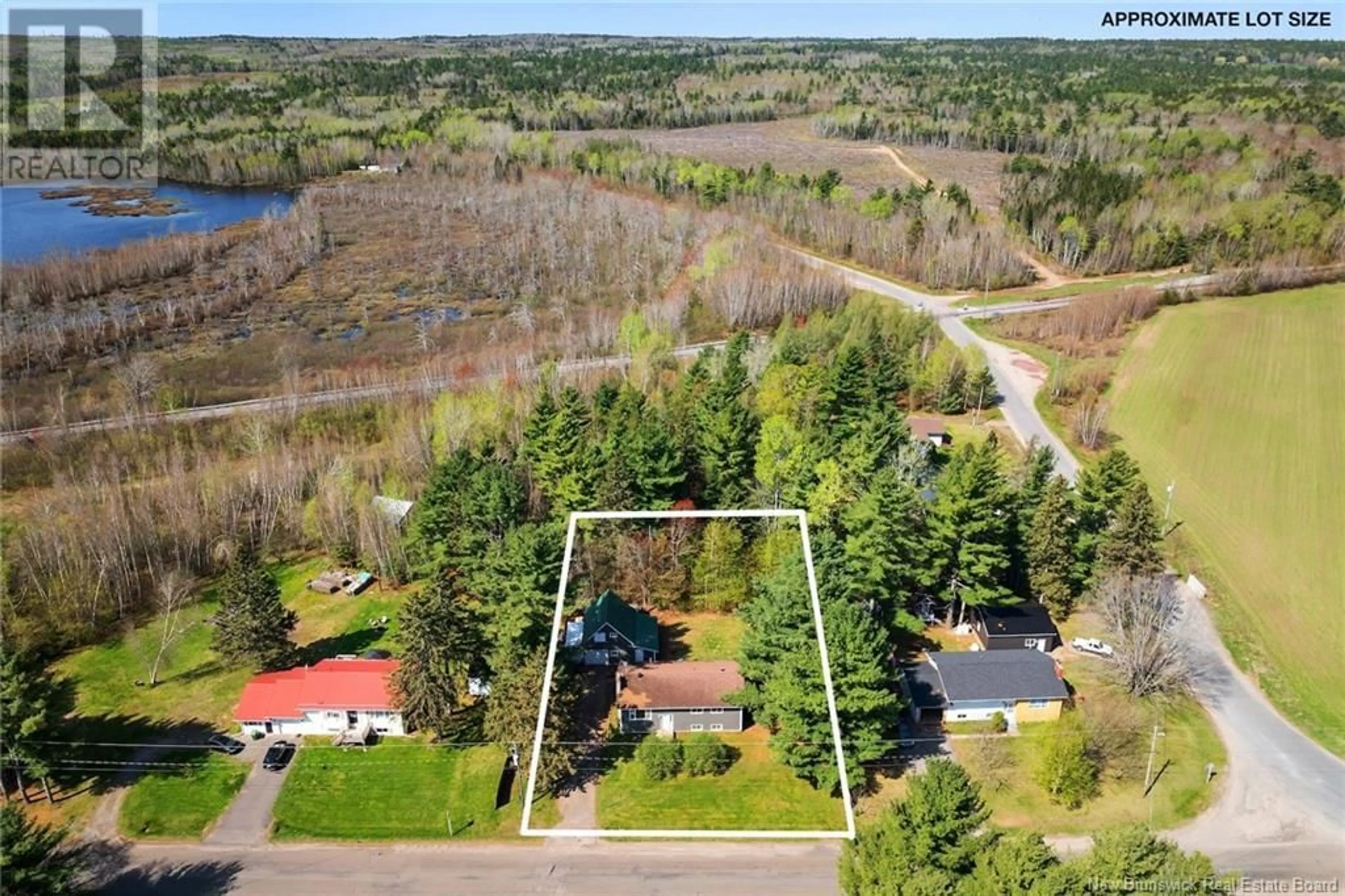 A pic from outside/outdoor area/front of a property/back of a property/a pic from drone, water/lake/river/ocean view for 6 DUPLISEA ROAD, Central Blissville New Brunswick E5L1R9
