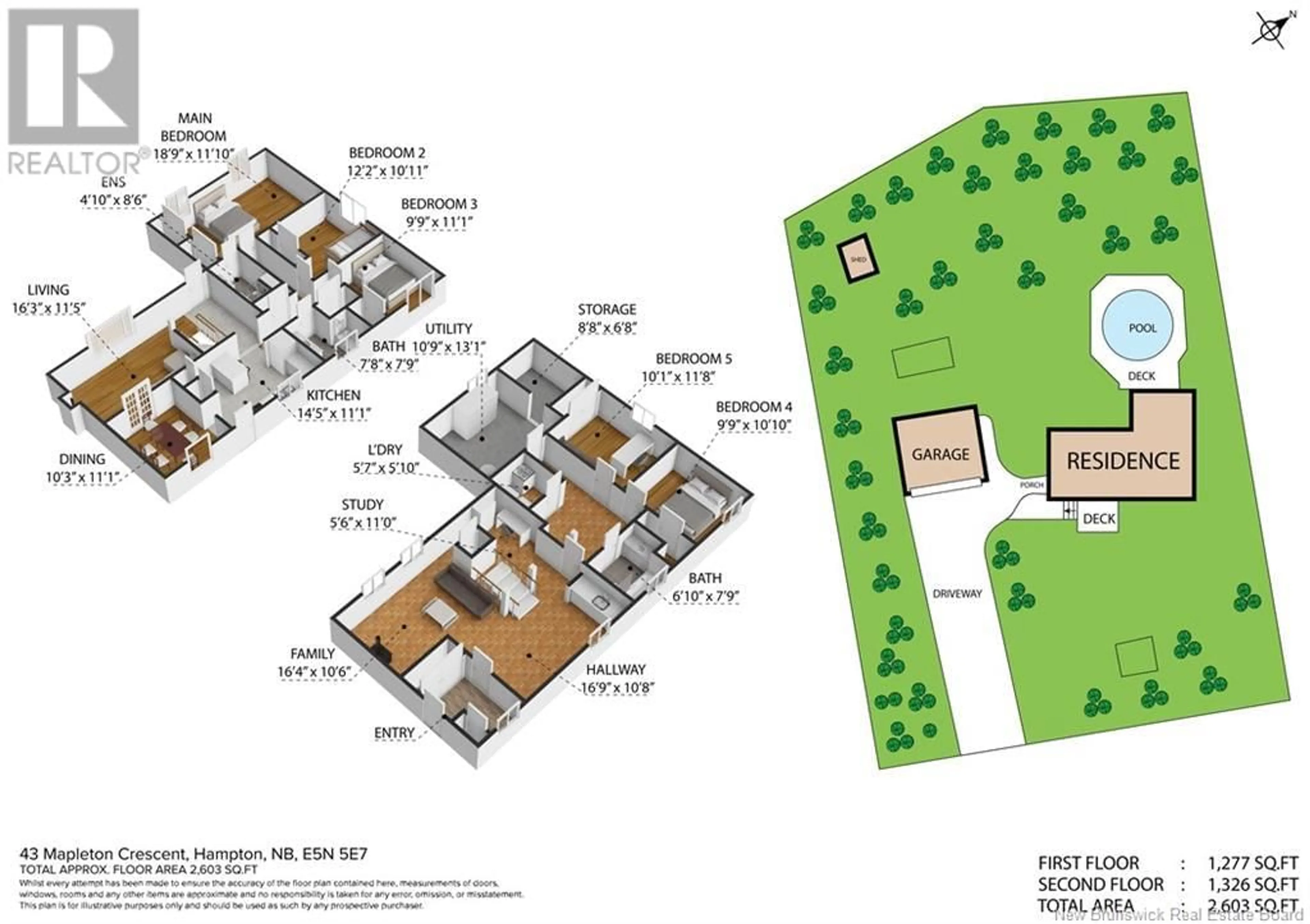 Floor plan for 43 MAPLETON CRESCENT, Hampton New Brunswick E5N5E7