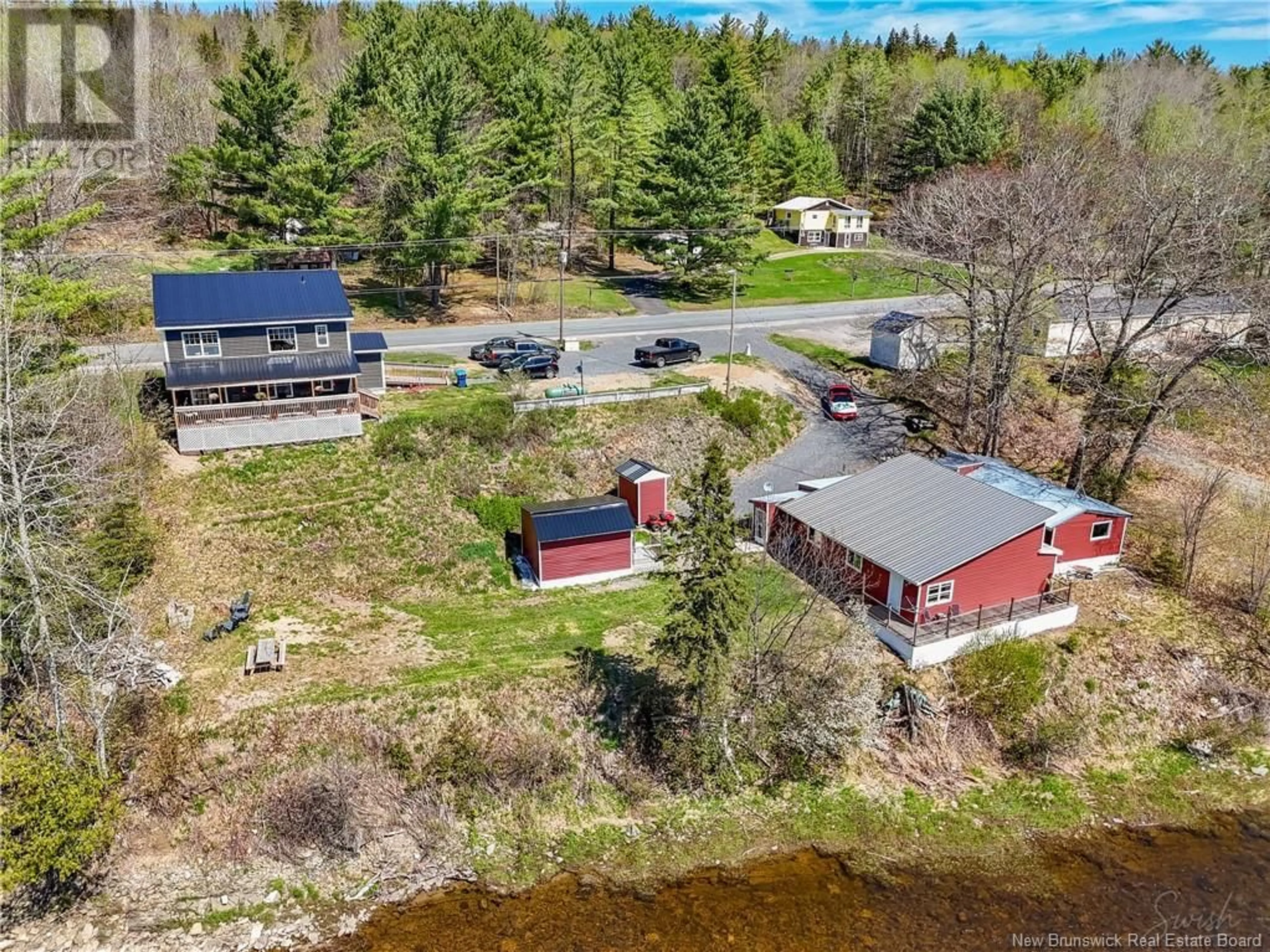 A pic from outside/outdoor area/front of a property/back of a property/a pic from drone, water/lake/river/ocean view for 3300 ROUTE 625, Taxis River New Brunswick E6A1E9