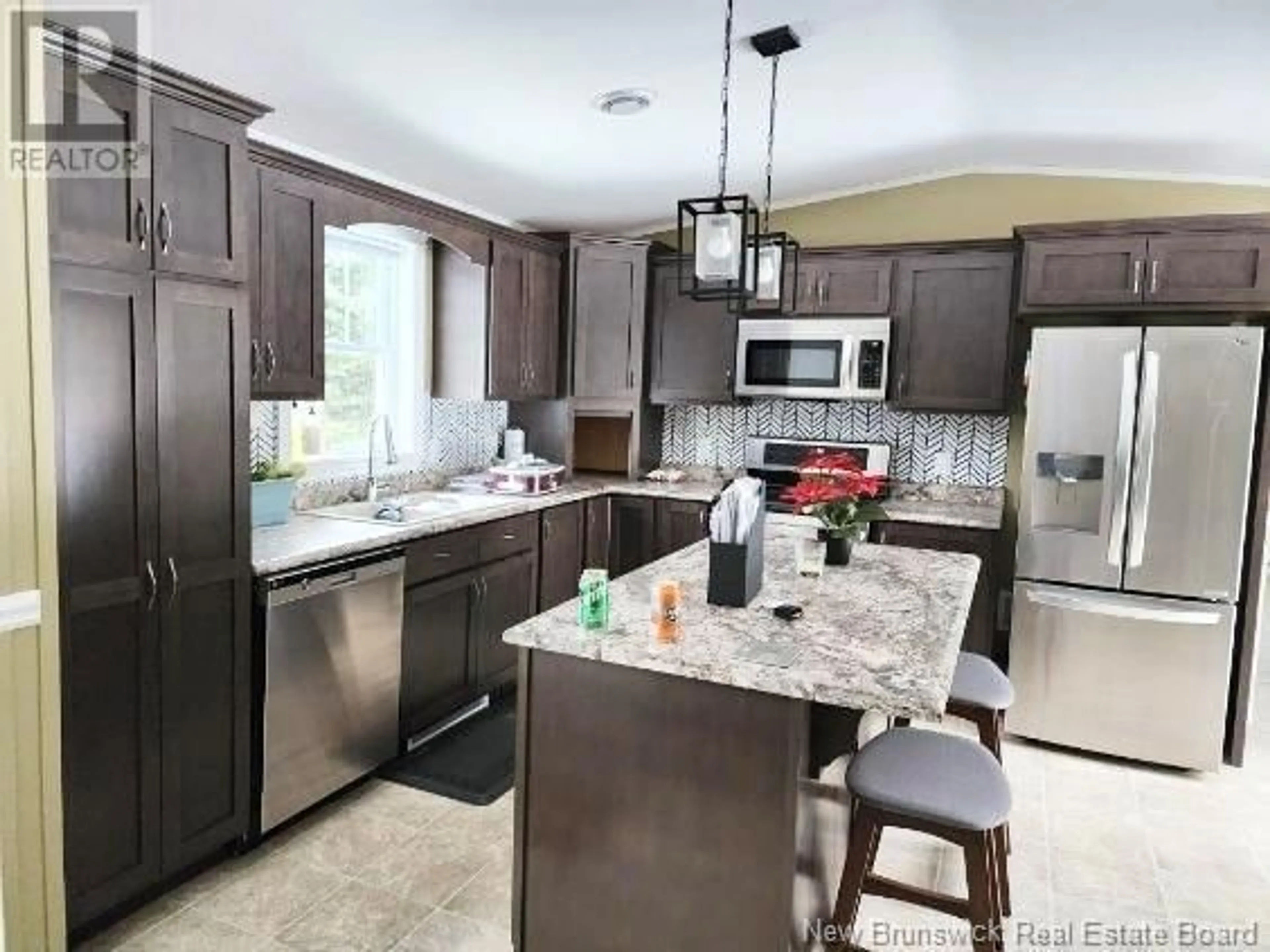 Open concept kitchen, ceramic/tile floor for 53 KELLY ROAD, Miramichi New Brunswick E1N0B5