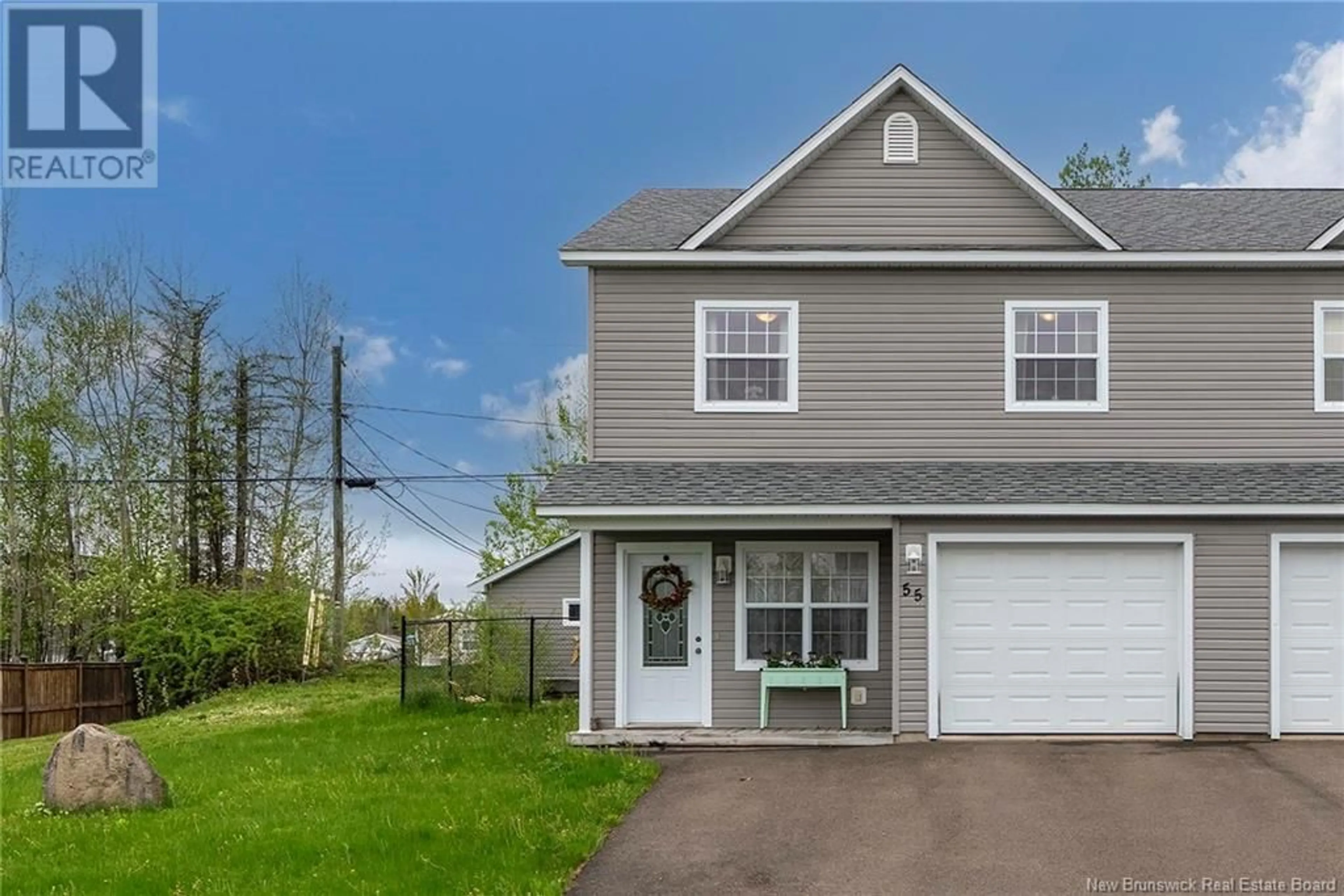 Home with vinyl exterior material, street for 55 YOUSEFF STREET, Fredericton New Brunswick E3G4K1