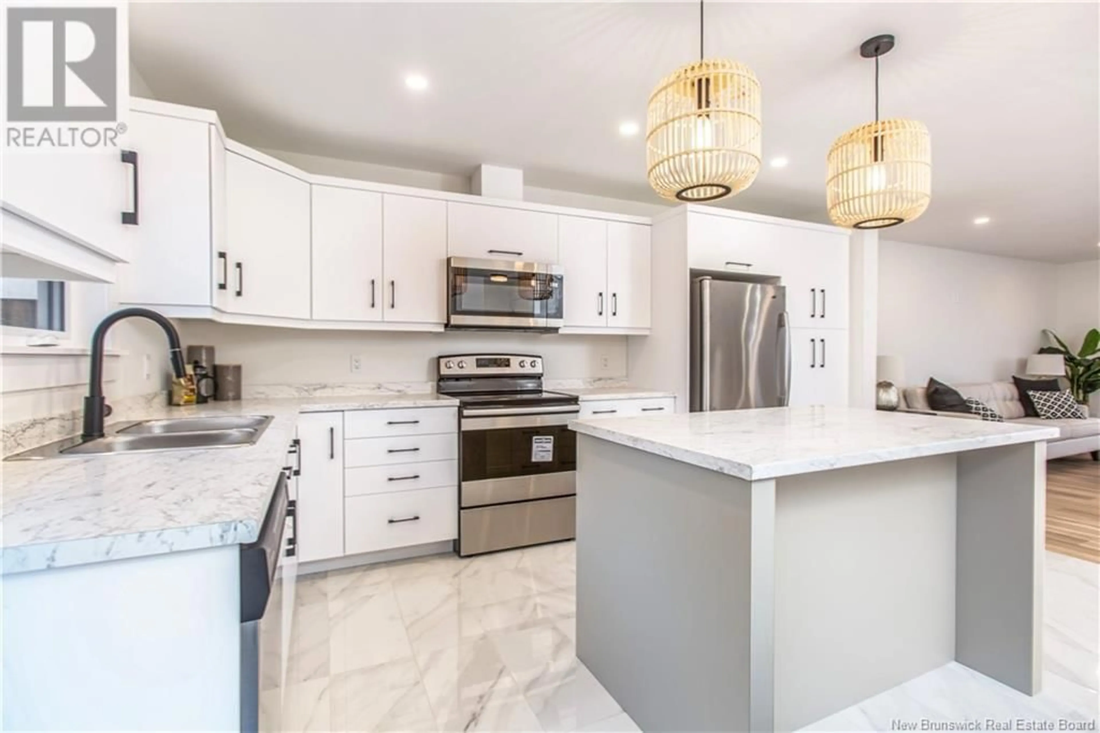 Open concept kitchen, ceramic/tile floor for 25 XAVIER AVENUE, Moncton New Brunswick E1A6J8