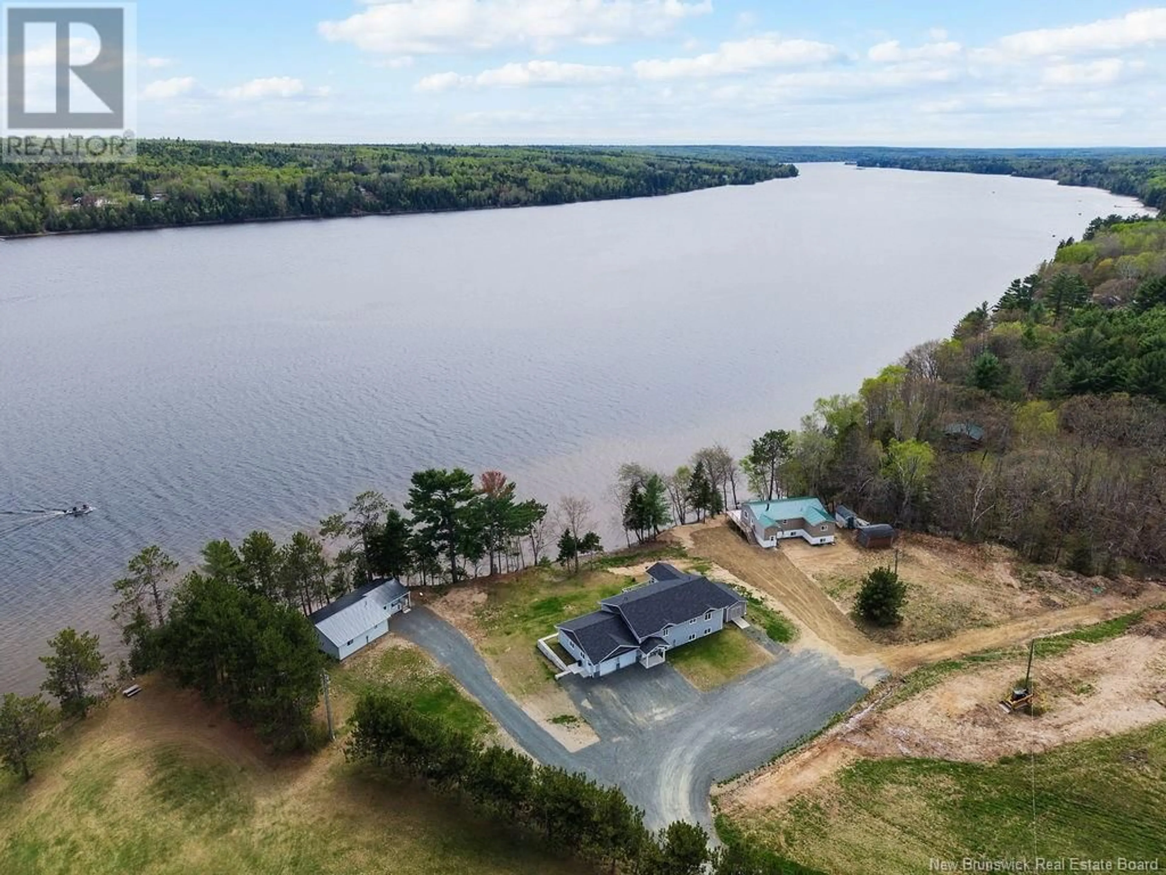 A pic from outside/outdoor area/front of a property/back of a property/a pic from drone, water/lake/river/ocean view for 1175 ROUTE 425, Whitney New Brunswick E1V4L3
