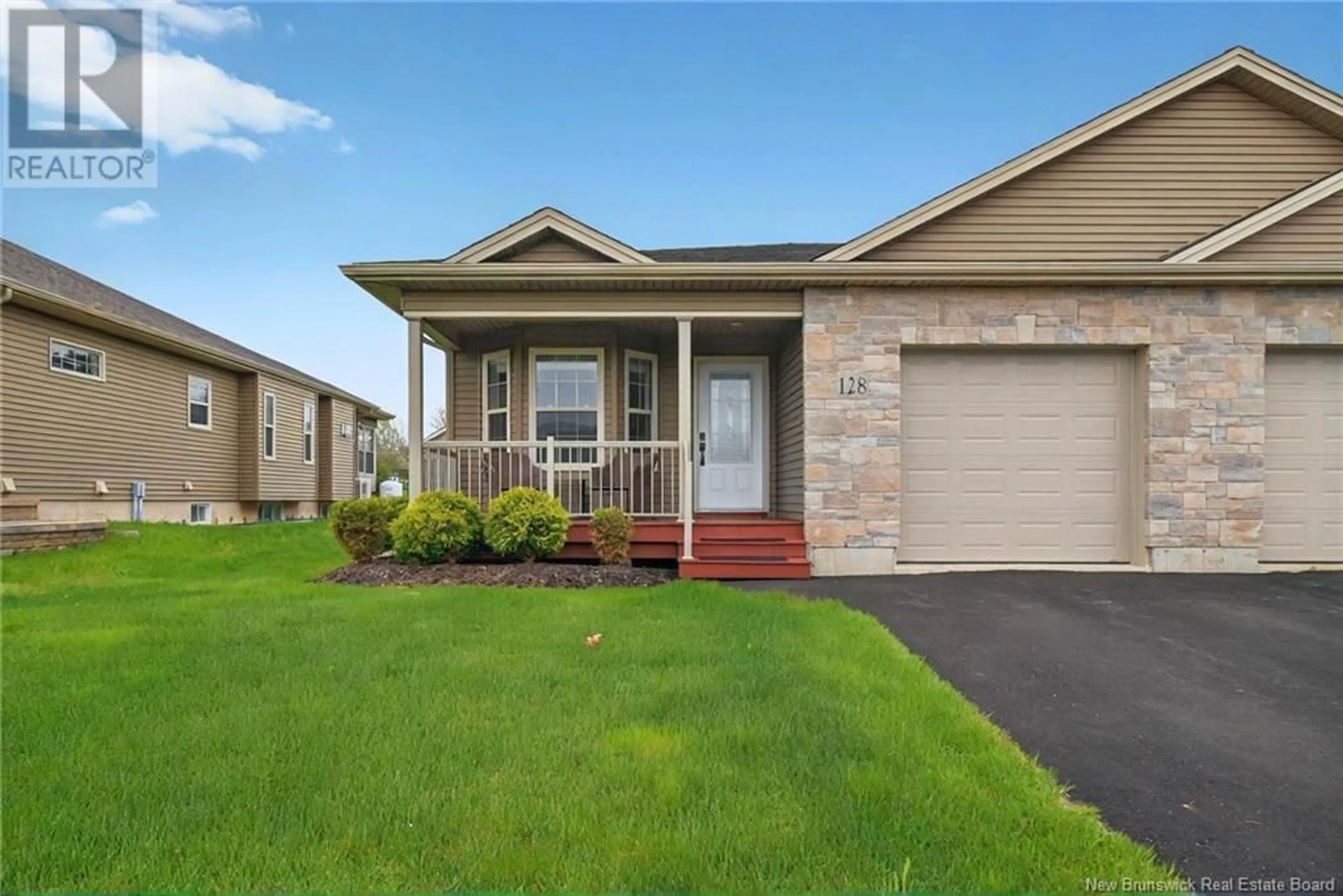Home with vinyl exterior material, street for 128 NORTHUMBERLAND DRIVE, Moncton New Brunswick E1A6C3