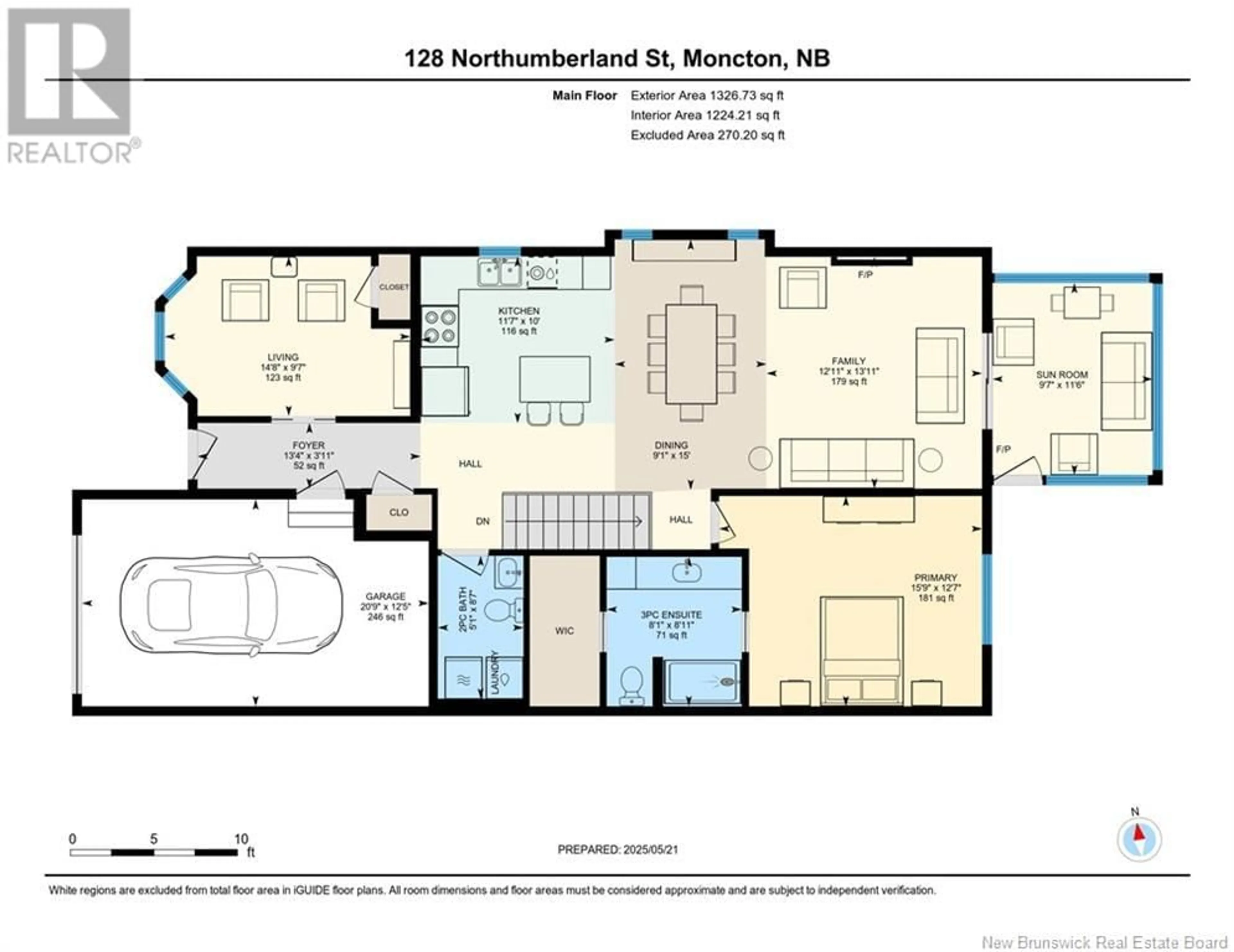 Floor plan for 128 NORTHUMBERLAND DRIVE, Moncton New Brunswick E1A6C3