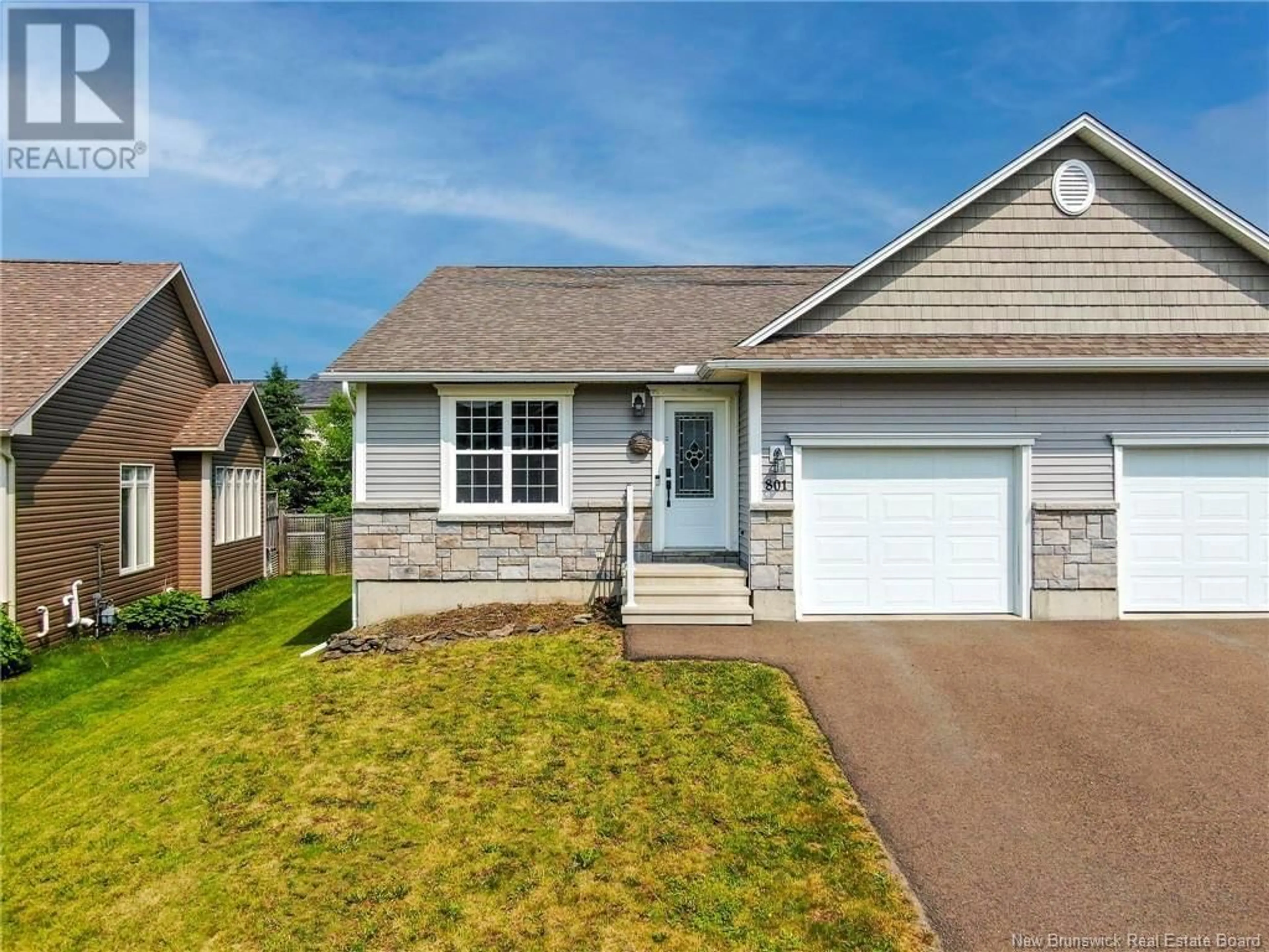 Home with vinyl exterior material, street for 801 HILLCREST DRIVE, Fredericton New Brunswick E3A5K7