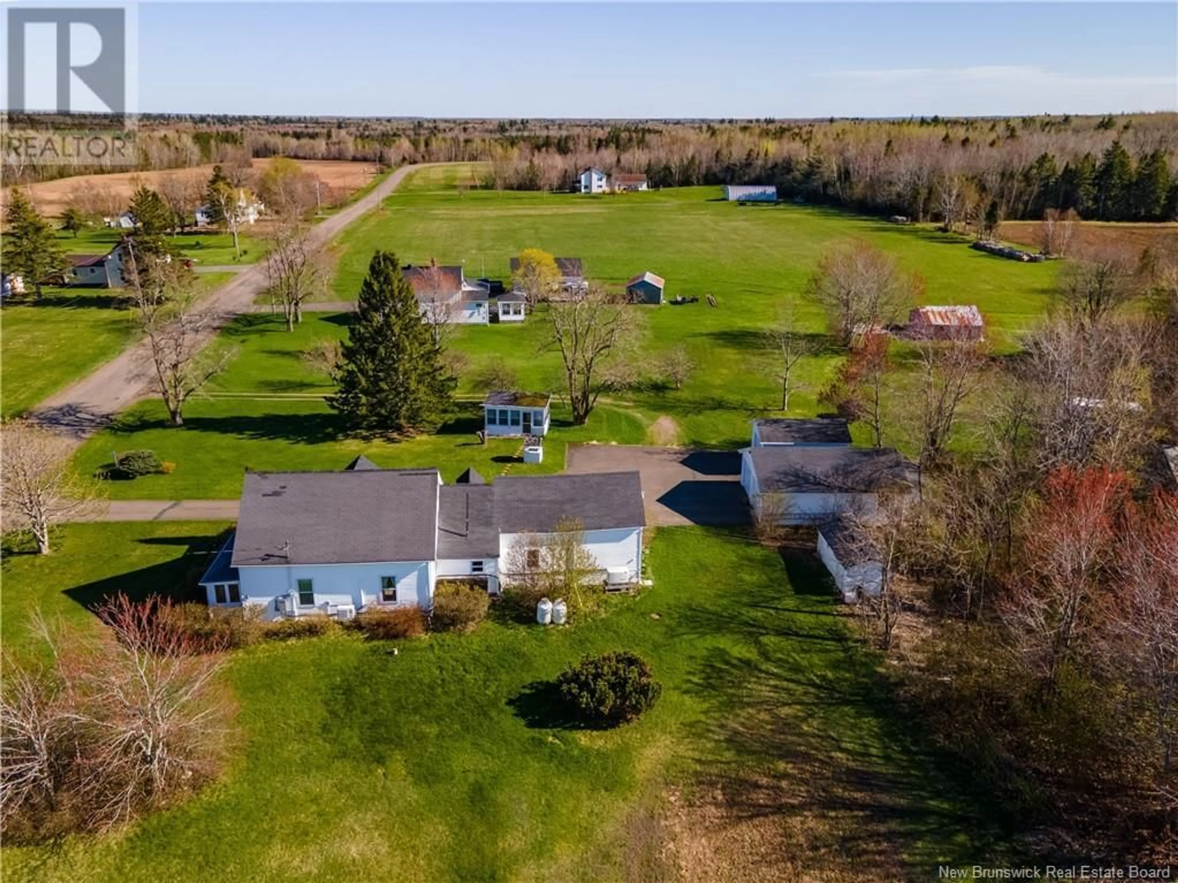 A pic from outside/outdoor area/front of a property/back of a property/a pic from drone, water/lake/river/ocean view for 1365 RENAUDS MILLS ROAD, Champ Dore New Brunswick E4V2N8