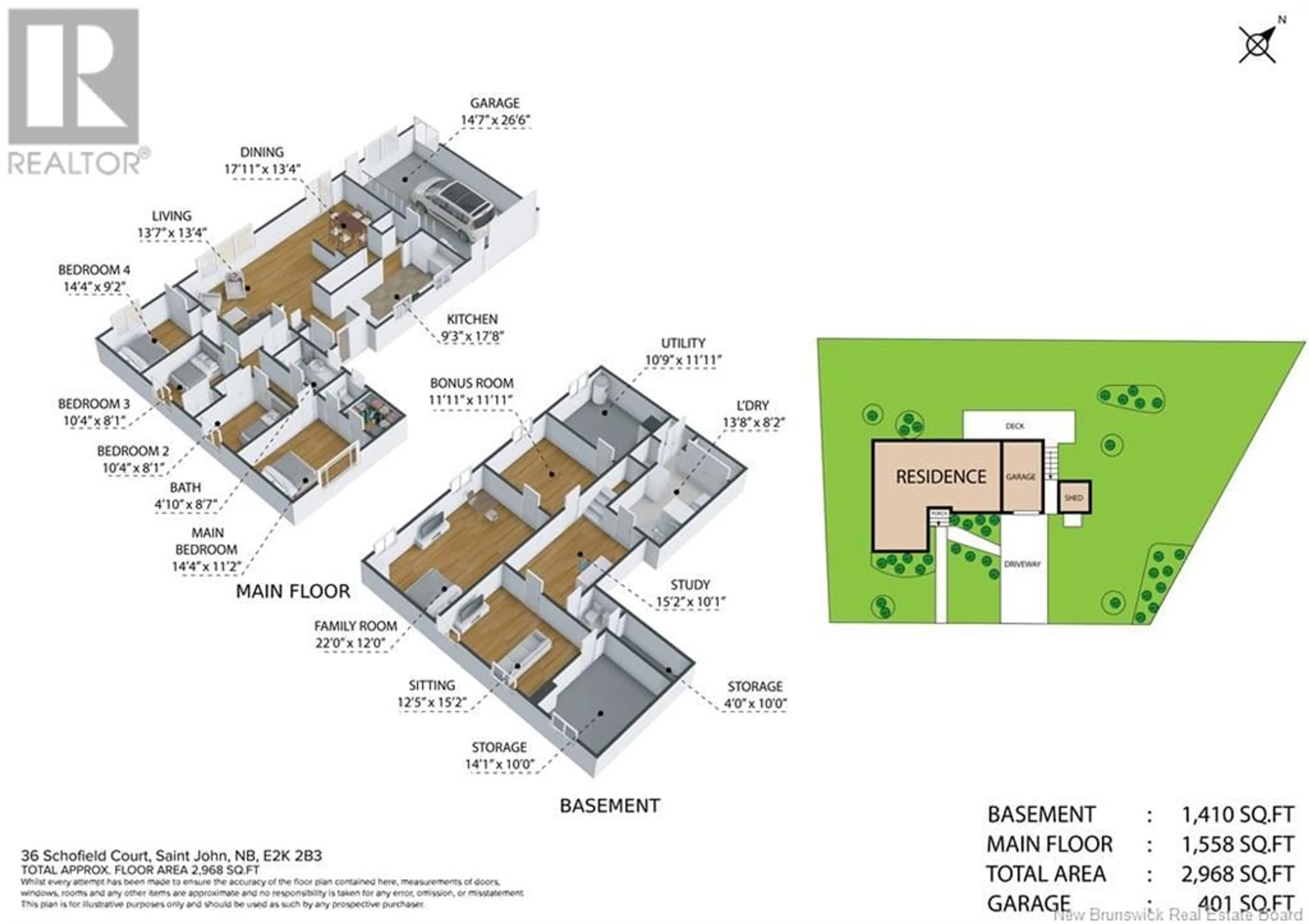 Floor plan for 36 SCHOFIELD COURT, Saint John New Brunswick E2K2B3
