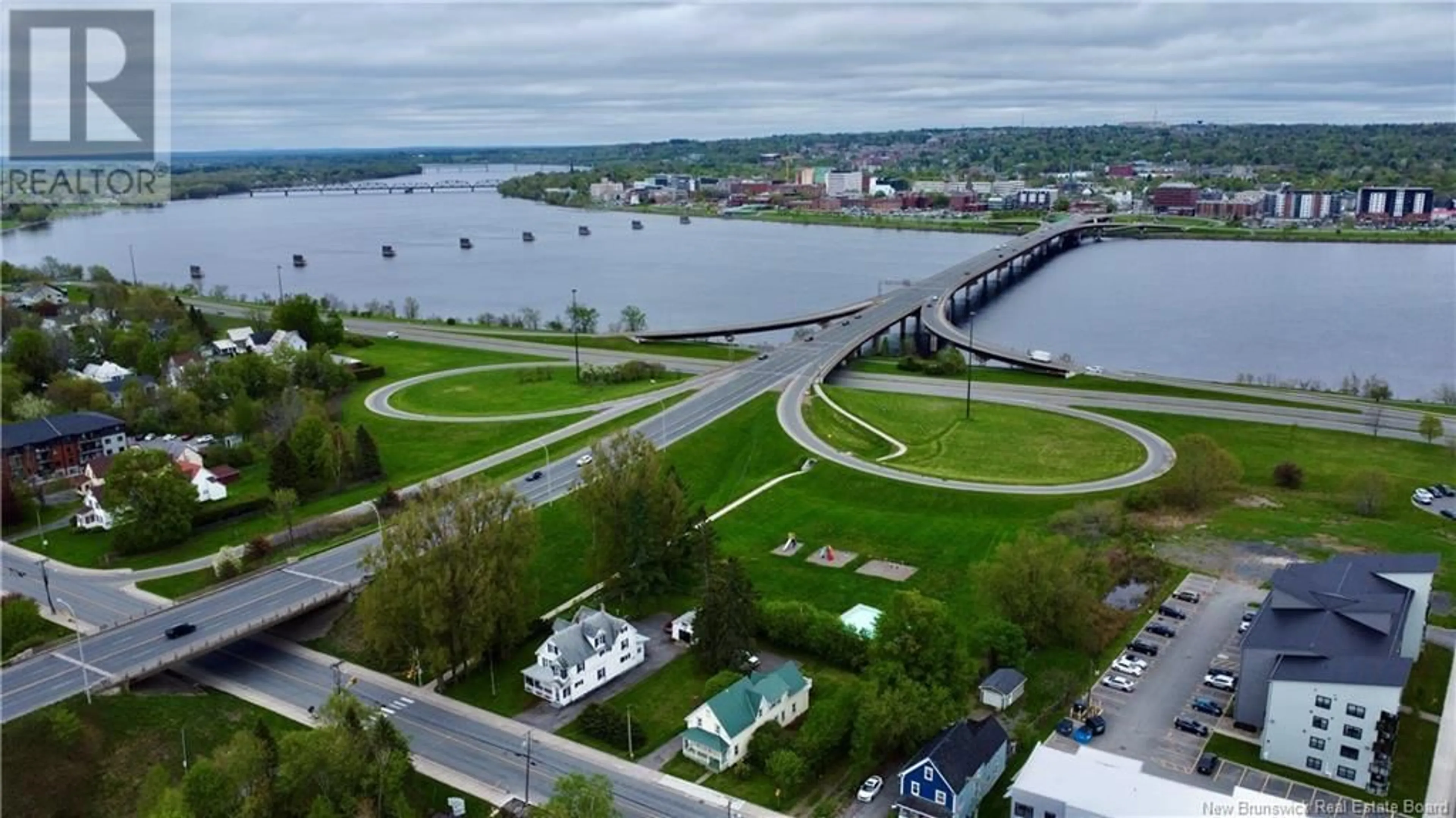 A pic from outside/outdoor area/front of a property/back of a property/a pic from drone, water/lake/river/ocean view for 310 UNION STREET, Fredericton New Brunswick E3A3L9