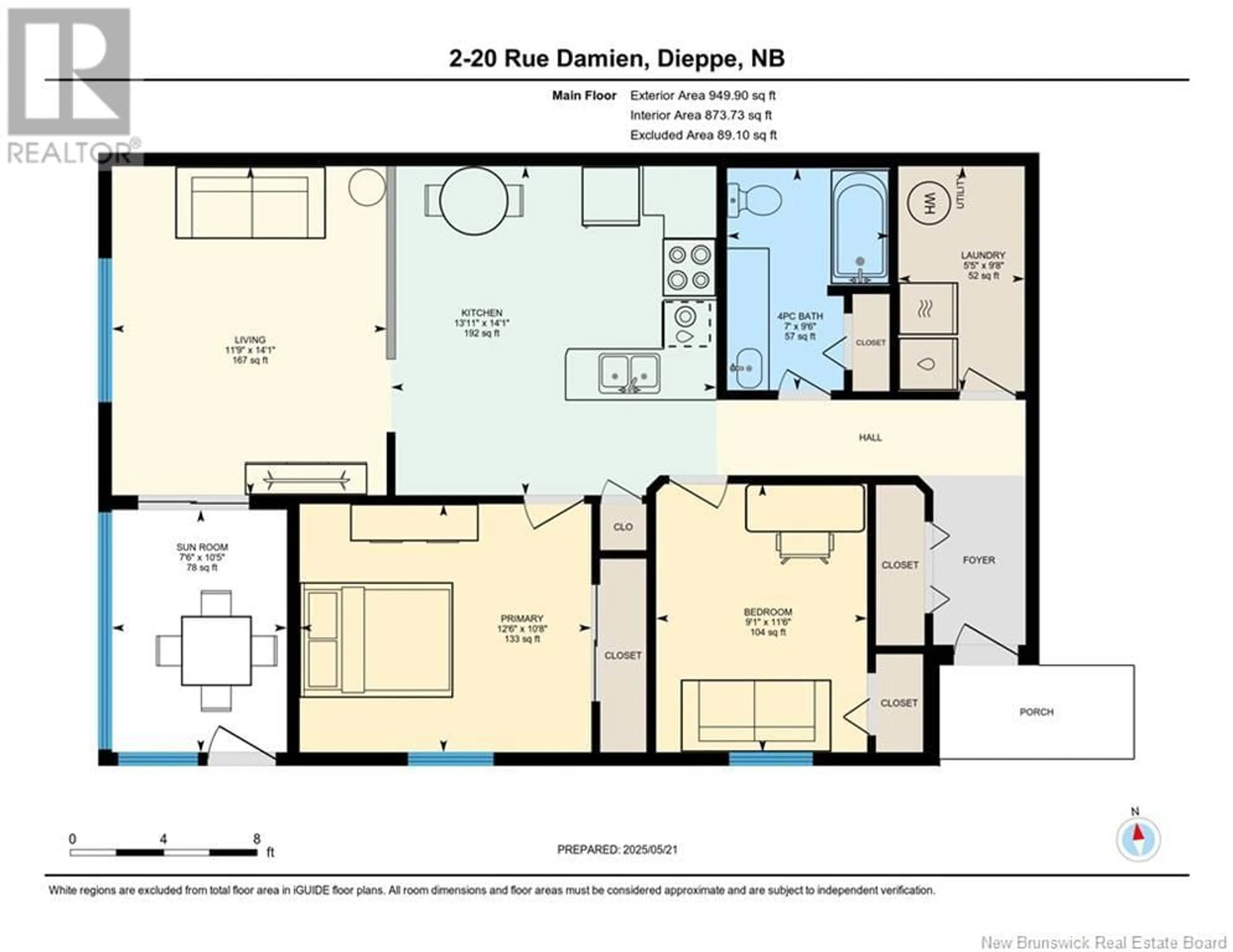 Floor plan for 2 - 20 DAMIEN, Dieppe New Brunswick E1A7S9