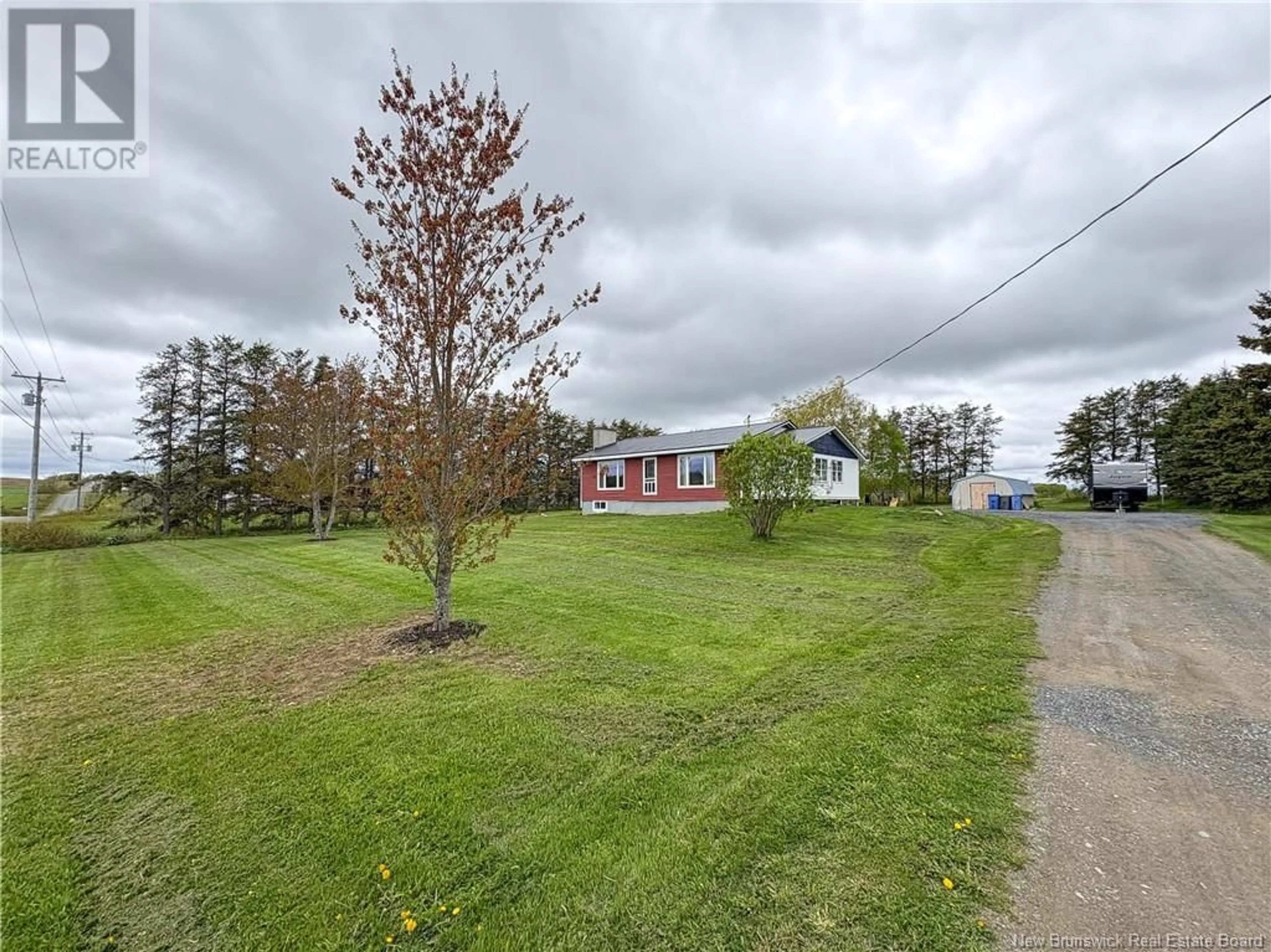 A pic from outside/outdoor area/front of a property/back of a property/a pic from drone, water/lake/river/ocean view for 241 OLD HOULTON ROAD, Richmond Settlement New Brunswick E7M4Z3