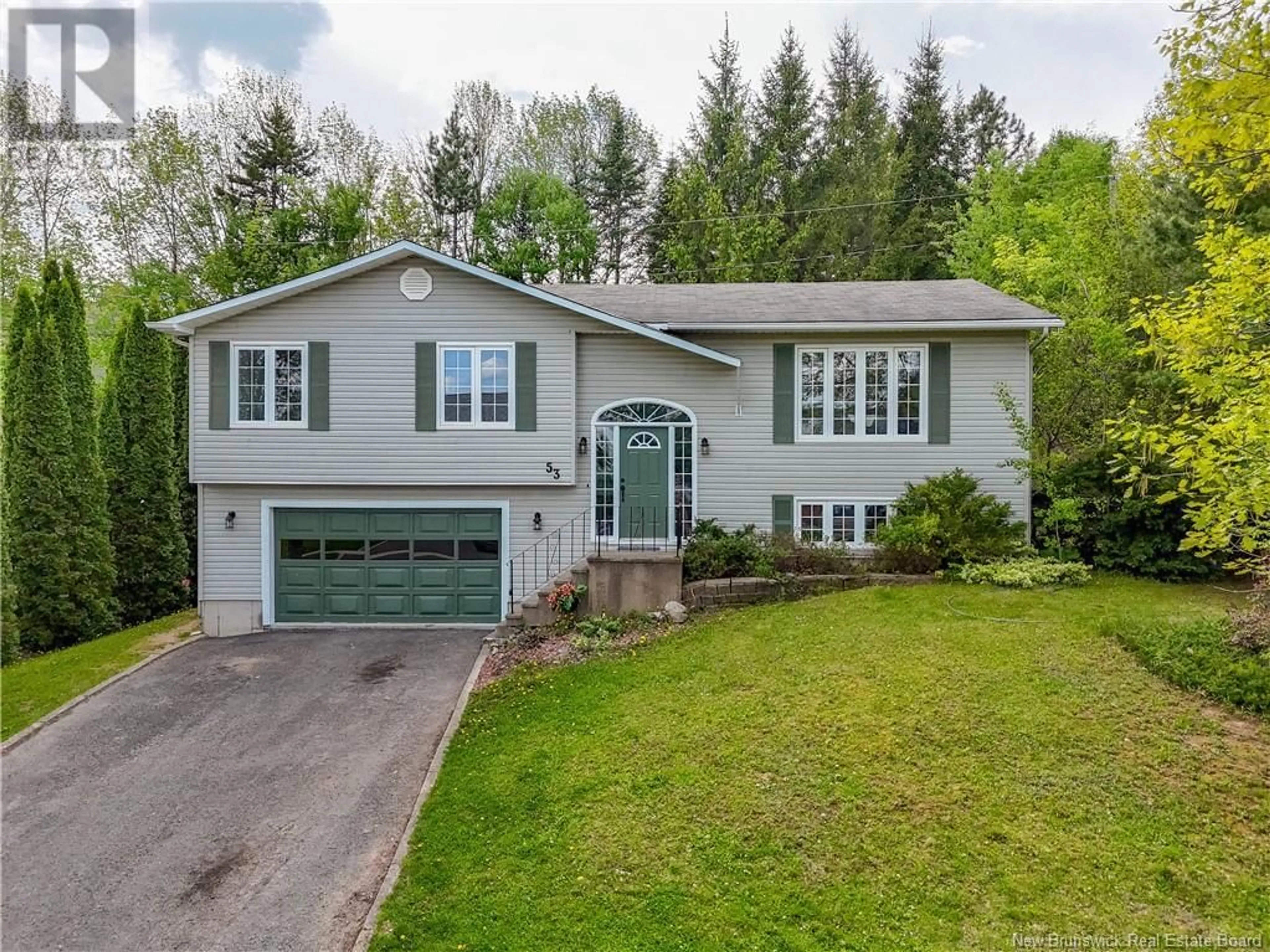 Home with vinyl exterior material, street for 53 STONEYBROOK CRESCENT, Fredericton New Brunswick E3B6Y5