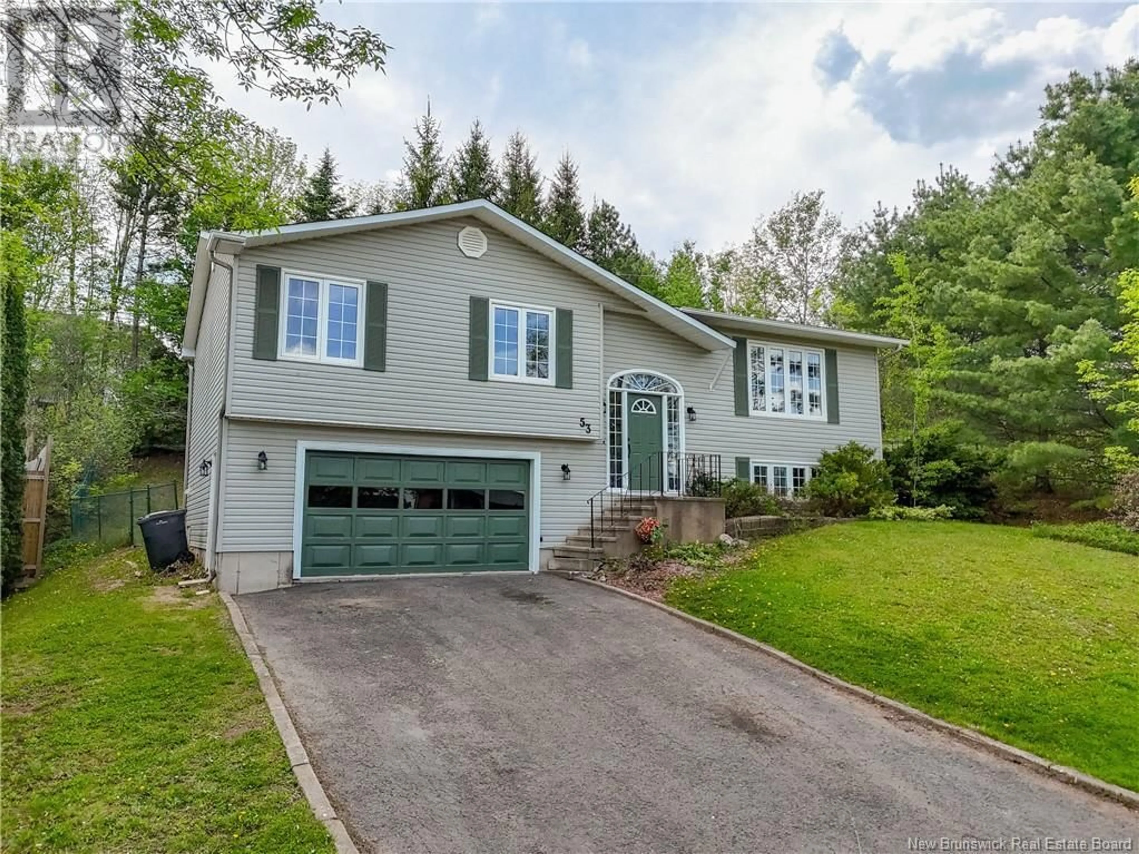 Home with vinyl exterior material, street for 53 STONEYBROOK CRESCENT, Fredericton New Brunswick E3B6Y5