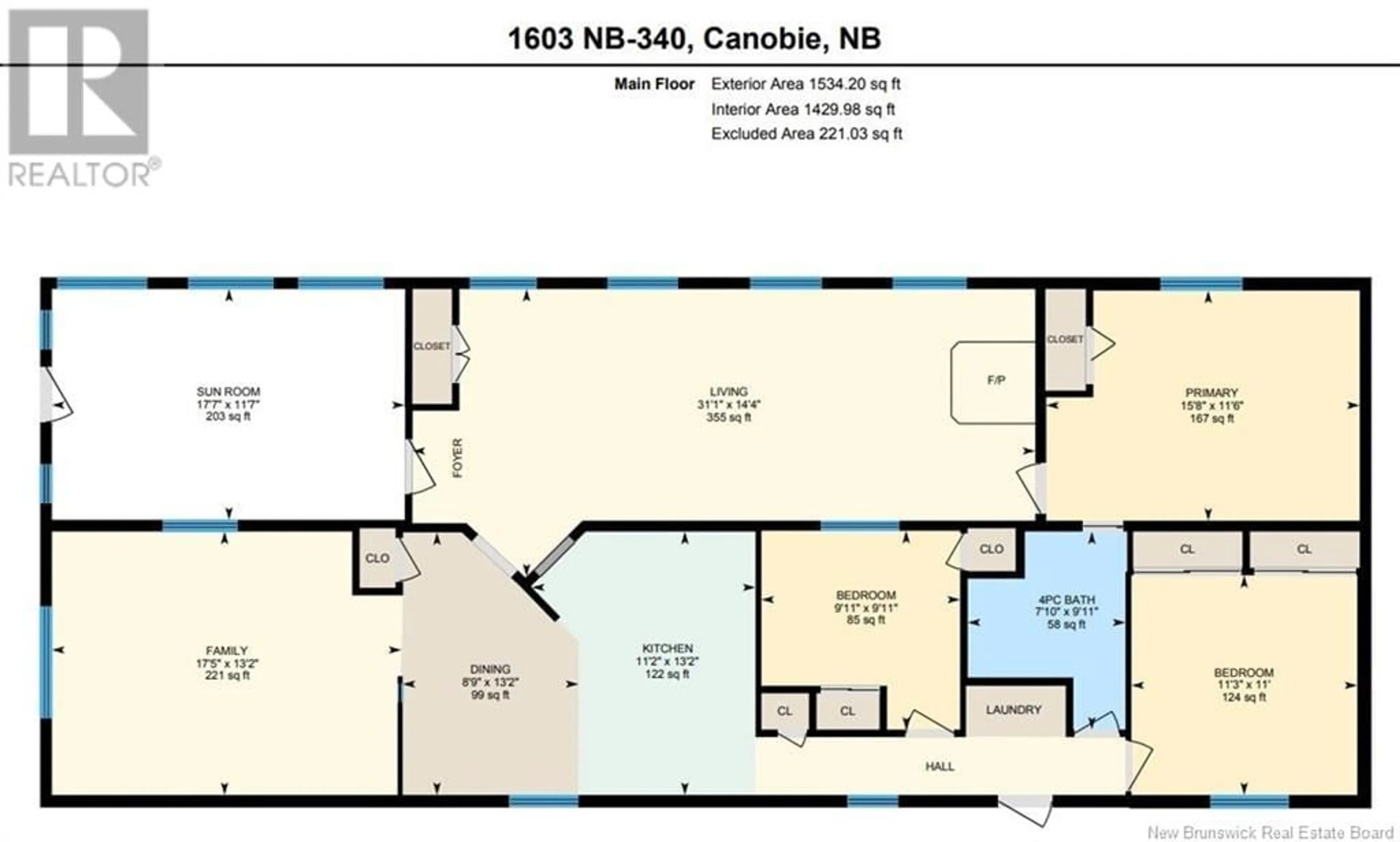 Floor plan for 1603 ROUTE 340, Canobie New Brunswick E2A5G7
