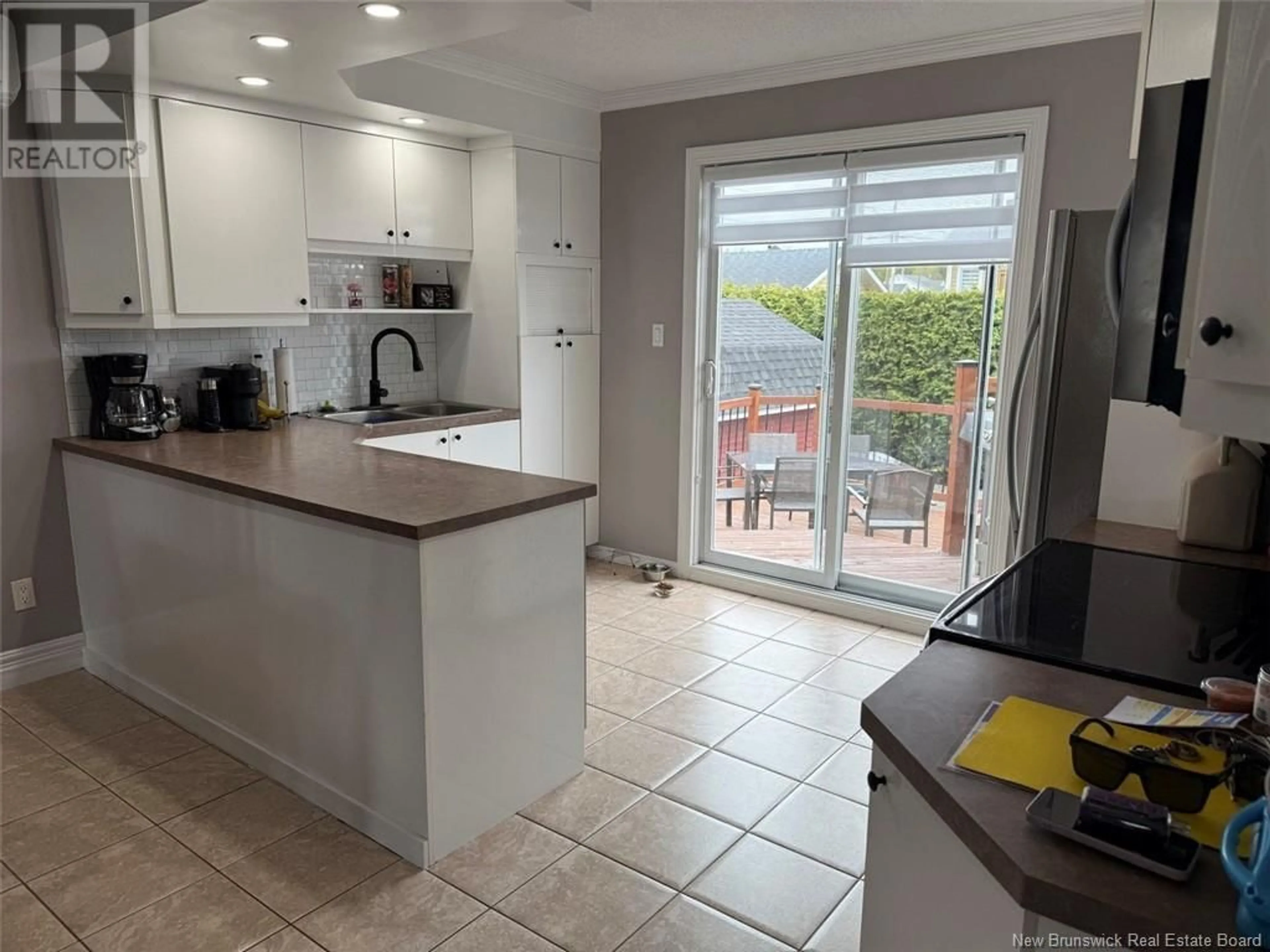 Open concept kitchen, ceramic/tile floor for 9 BANVILLE STREET, Saint-Quentin New Brunswick E8A1A6