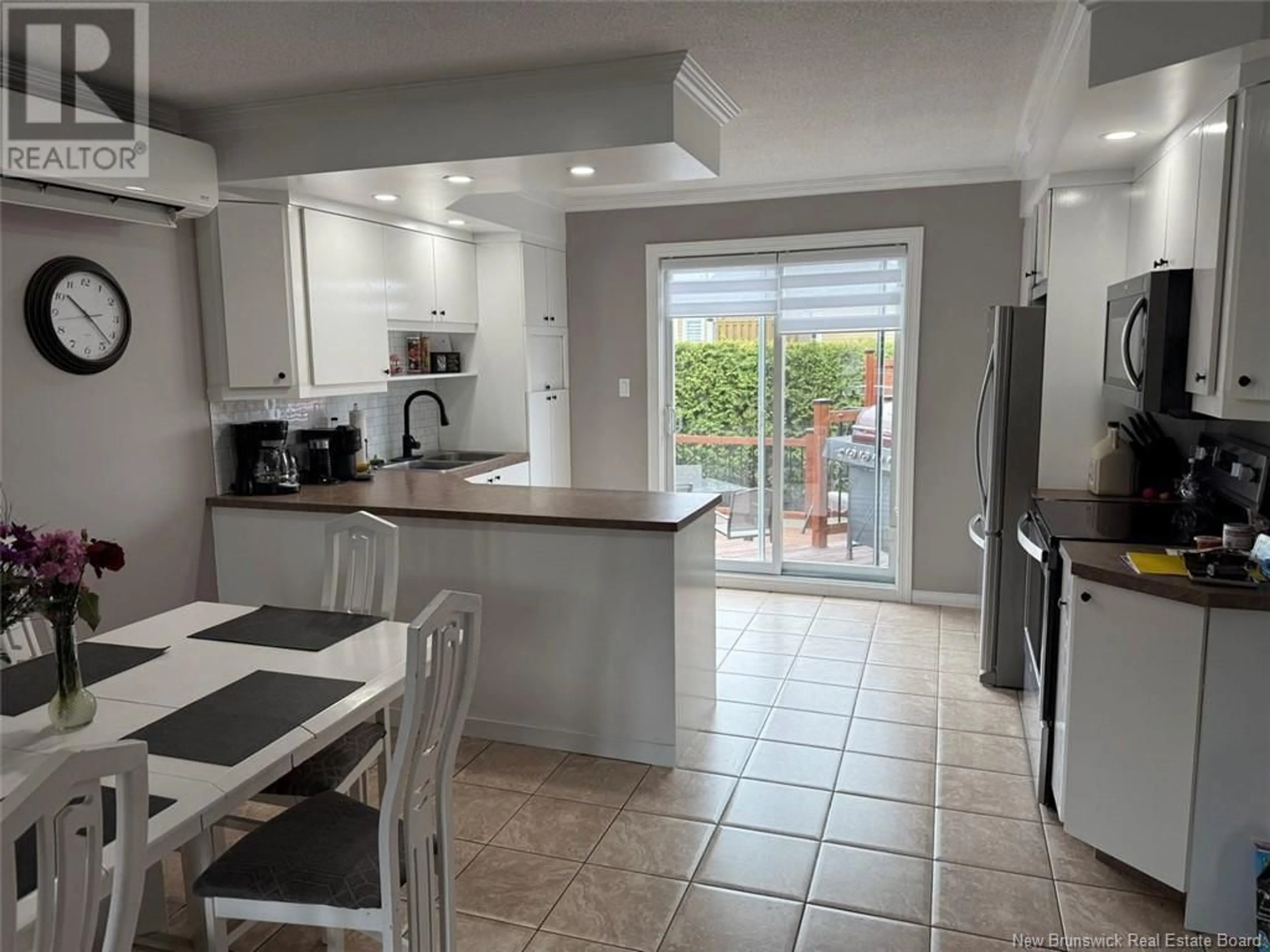 Open concept kitchen, ceramic/tile floor for 9 BANVILLE STREET, Saint-Quentin New Brunswick E8A1A6