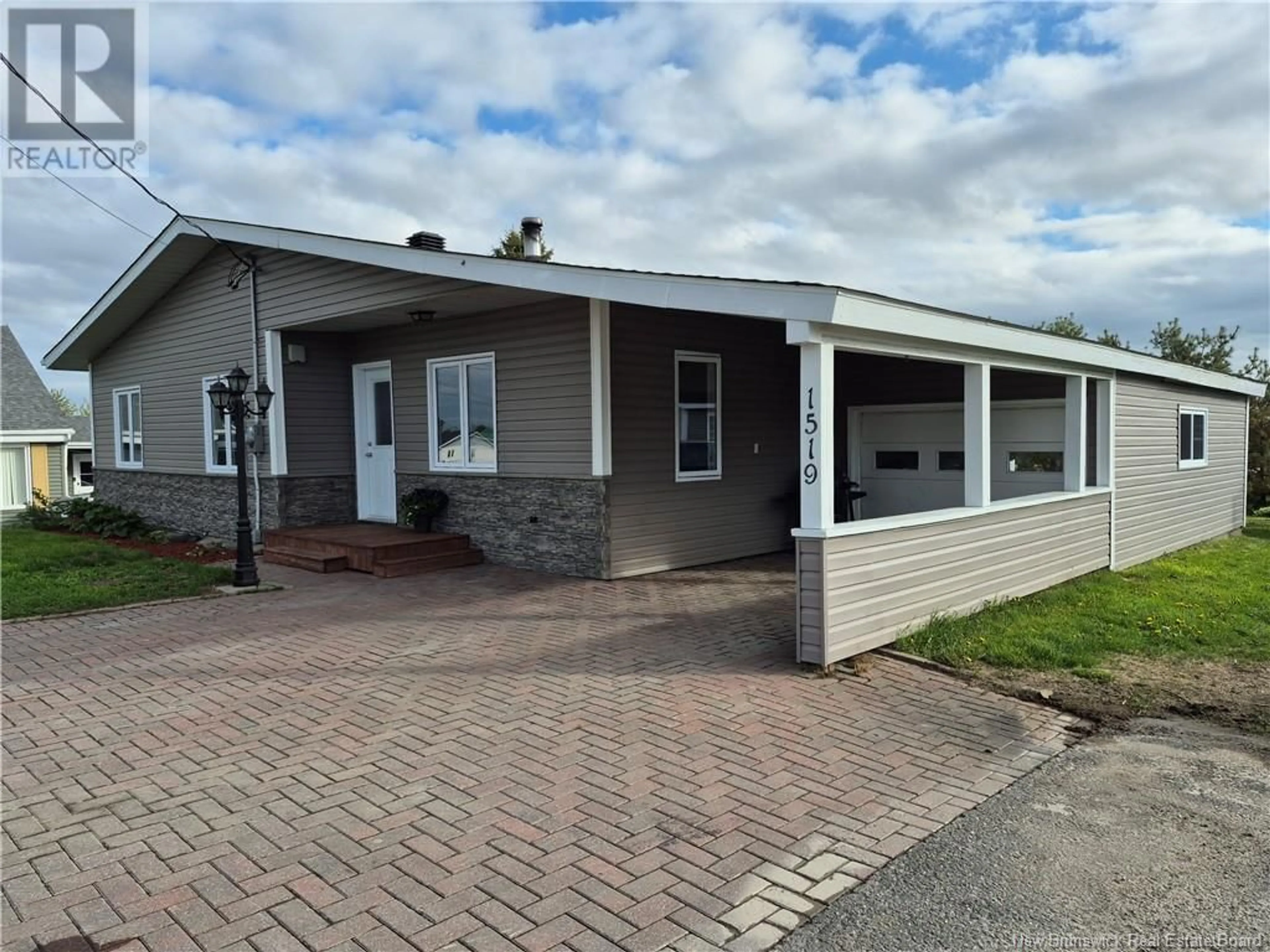Home with vinyl exterior material, street for 1519 TOBIQUE STREET, Drummond New Brunswick E3Y2P8