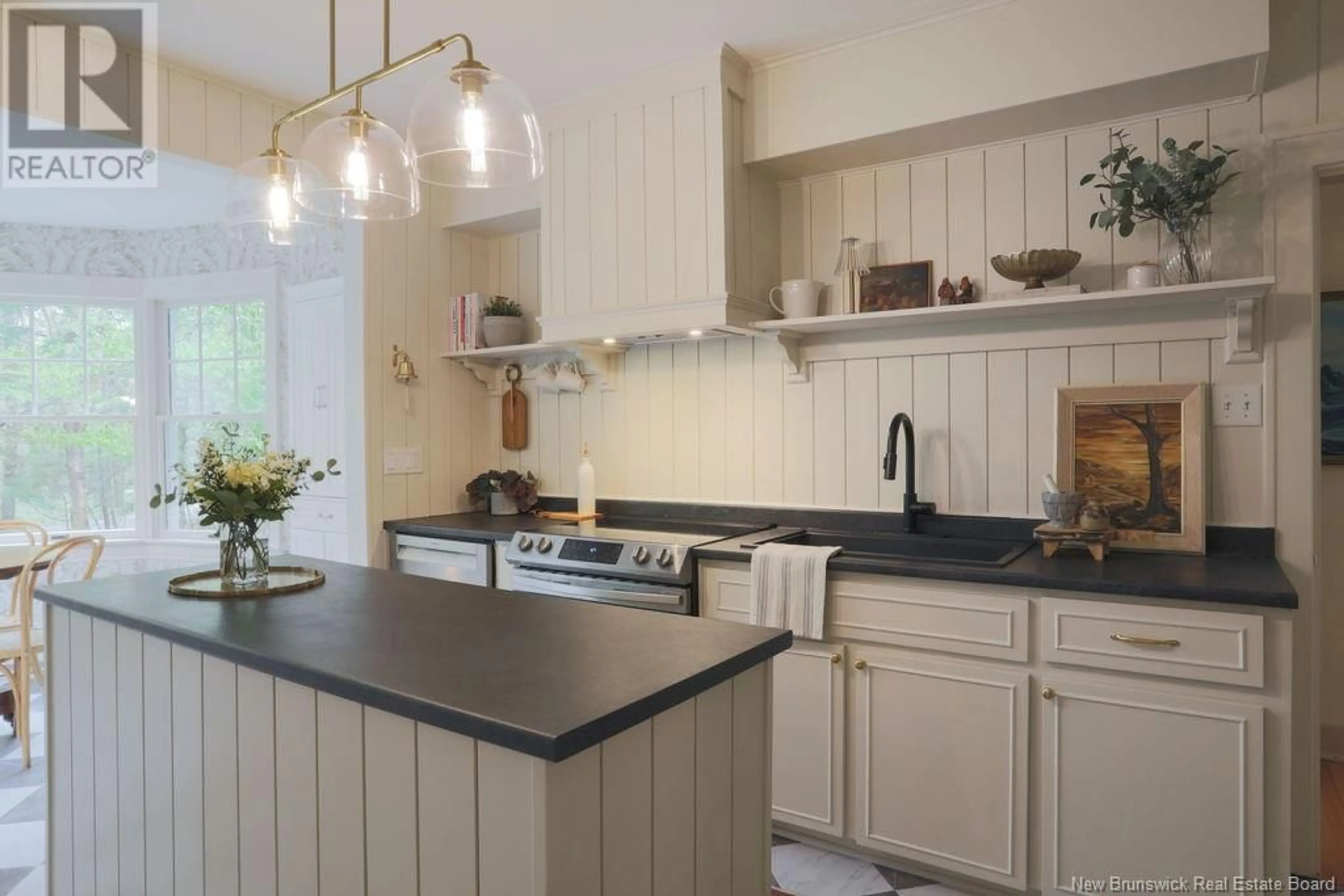 Open concept kitchen, ceramic/tile floor for 30 HAMPTON ROAD, Rothesay New Brunswick E2E5L2